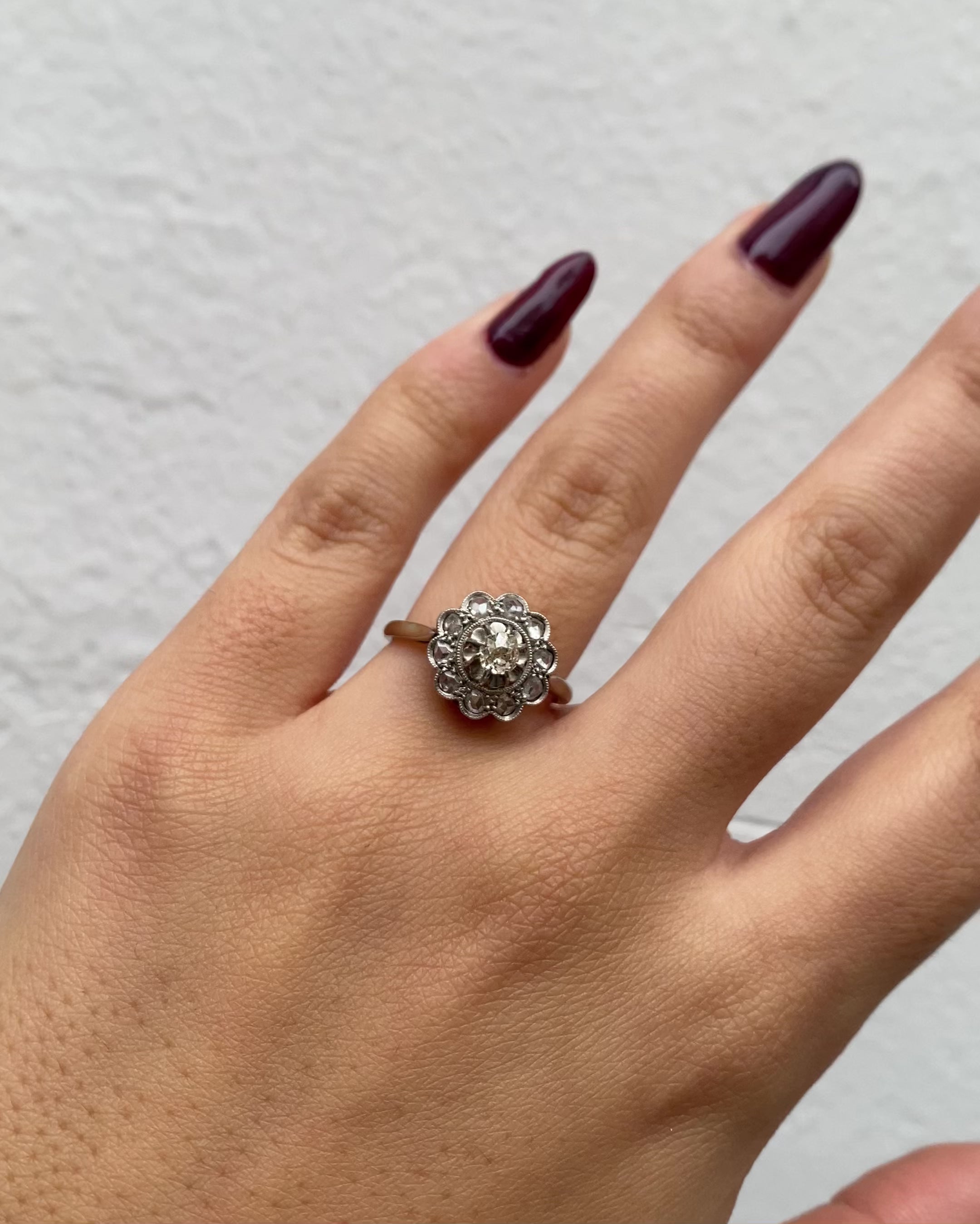 Bague Marguerite Art déco Diamants "Sarah"