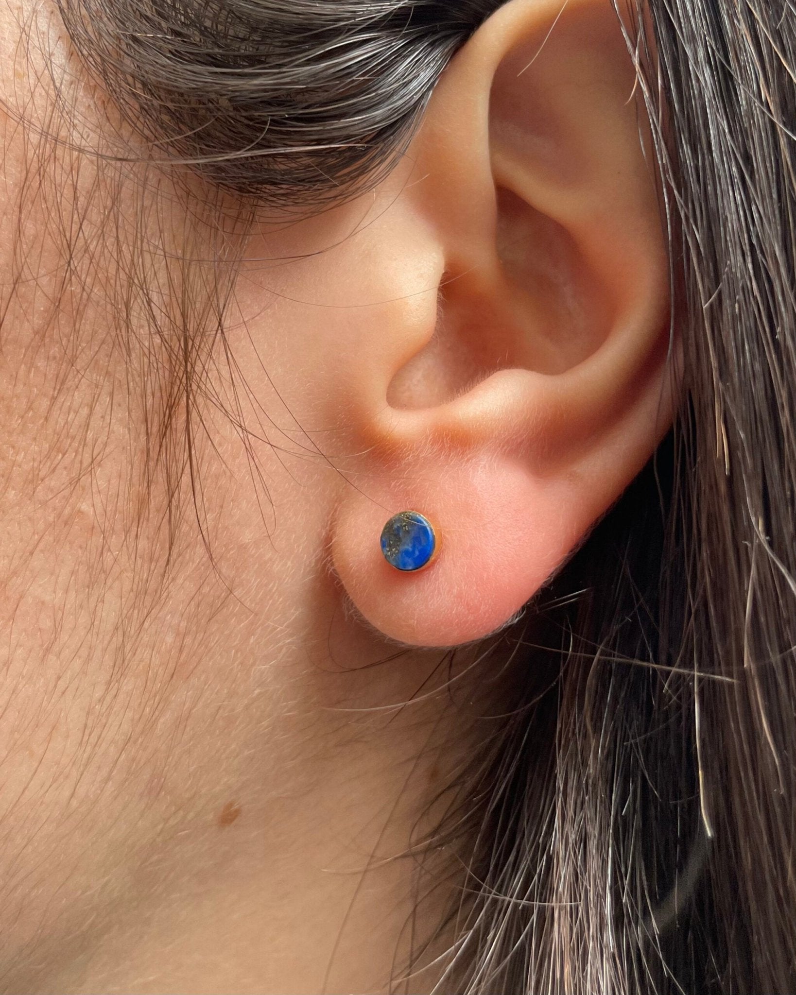 Puces Lapis Lazuli "Éloria" - Elliade Paris