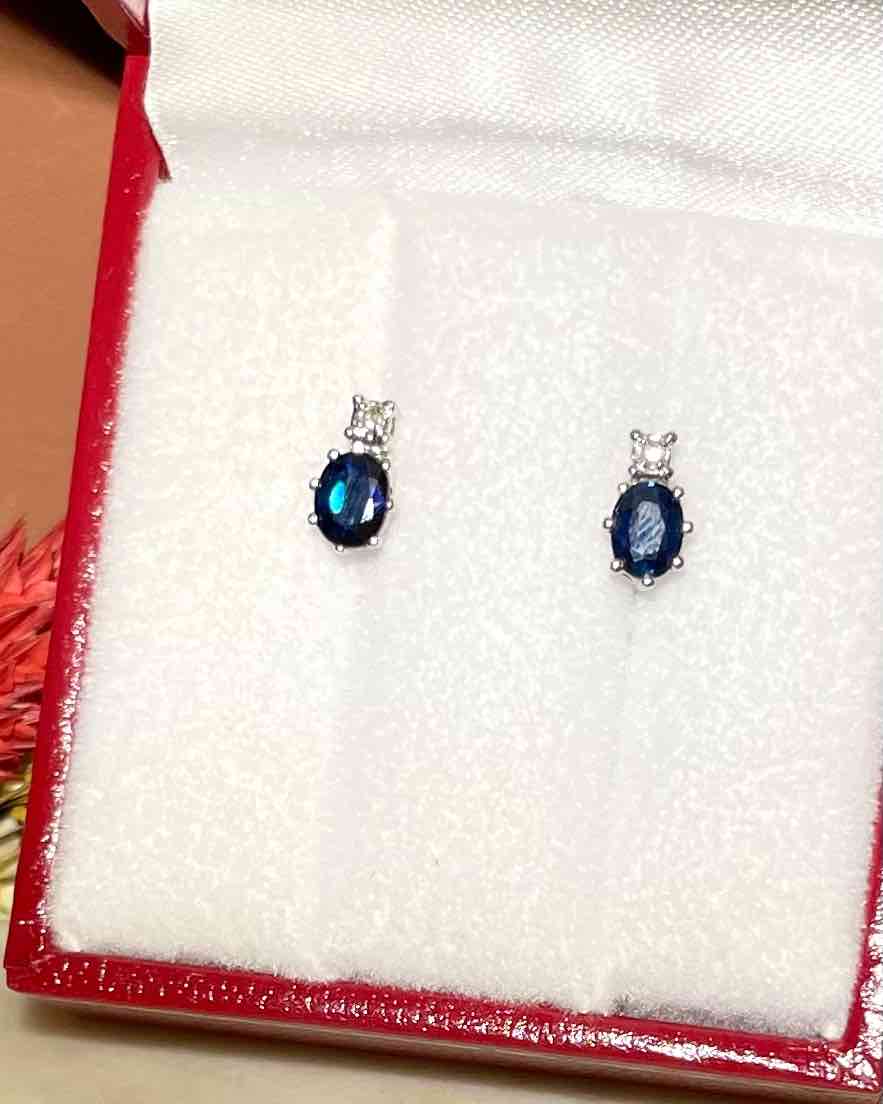"Miranda" Sapphire & Diamond Earrings