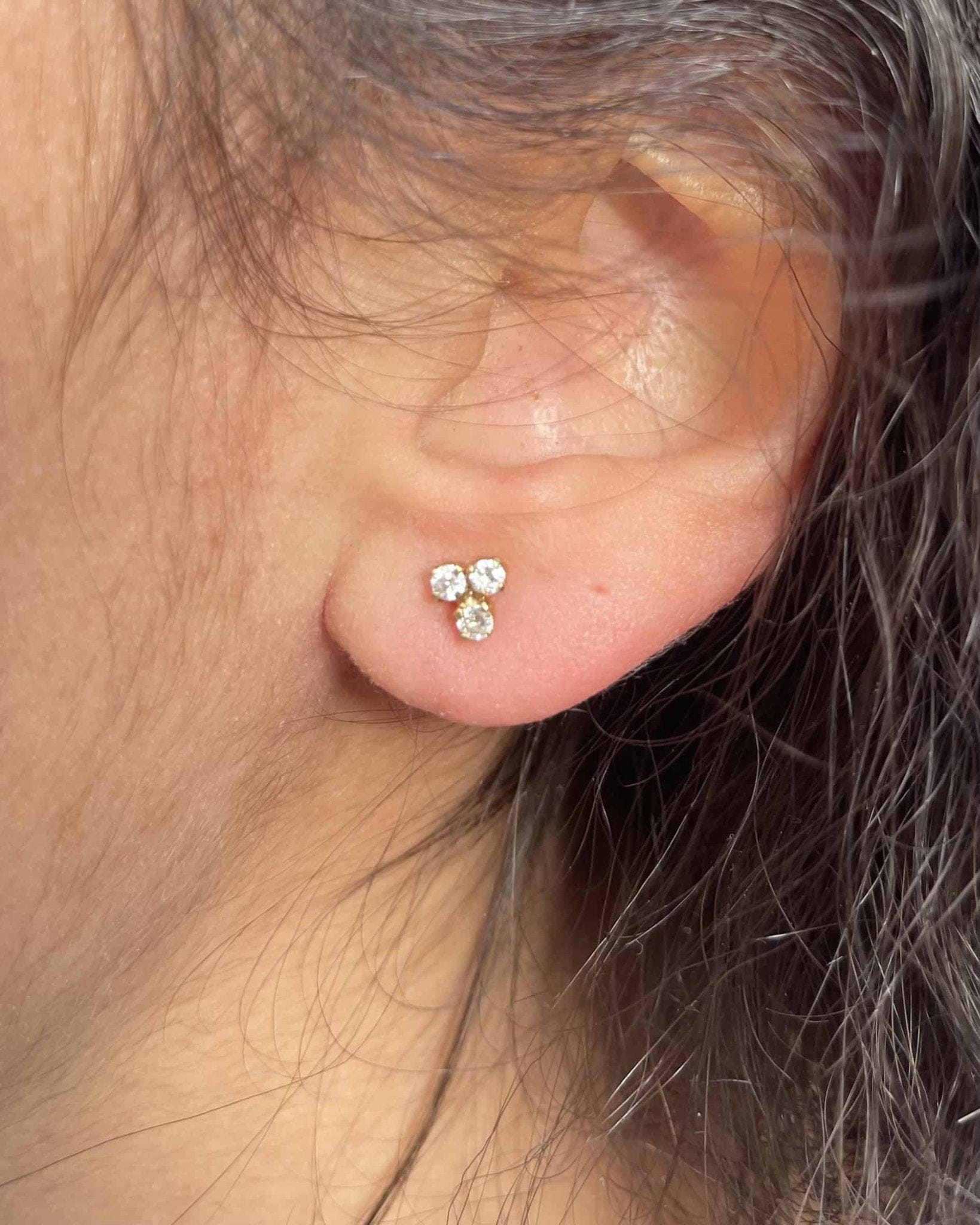 Puces Vintage 6 Diamants "Valérie" - Elliade Paris