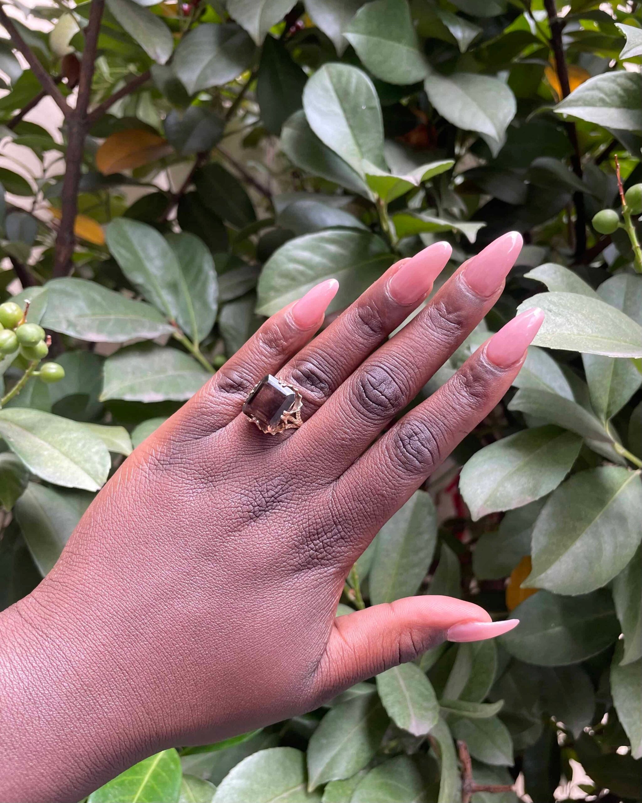 Bague Cocktail Quartz fumé 7 carats "Moana"