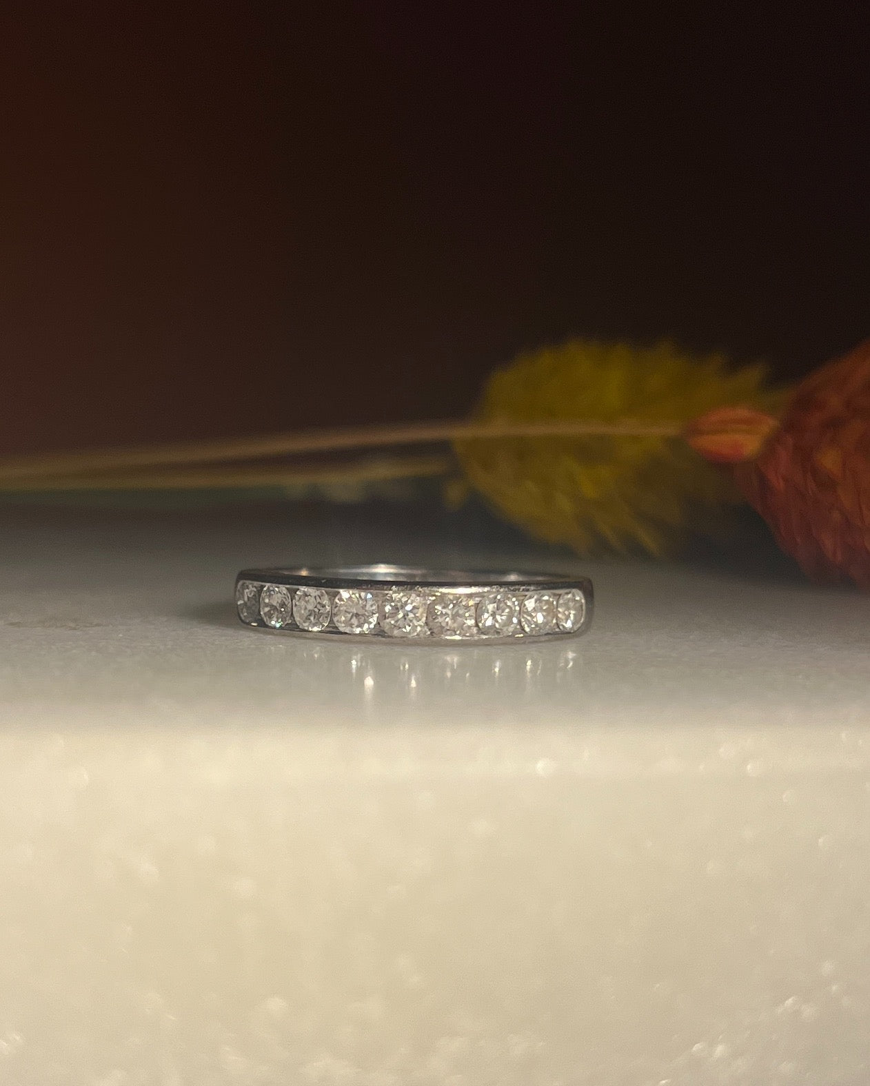 "Maddie" Diamond Half Wedding Band