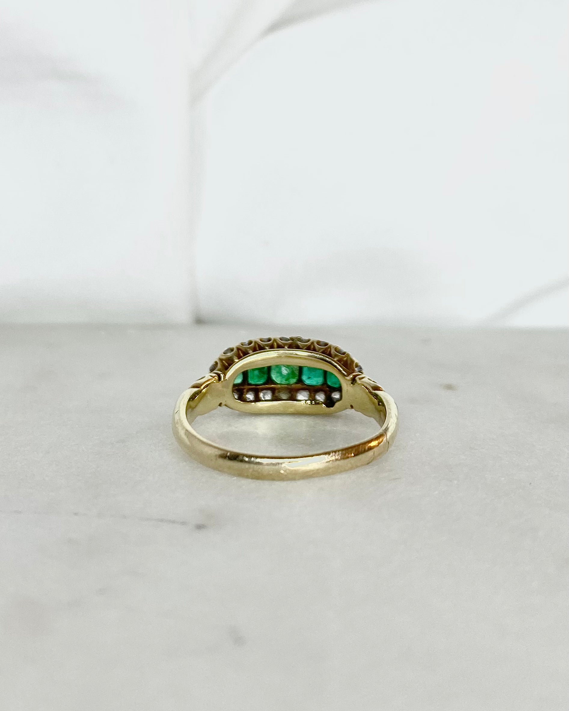 Bague Rivière Émeraudes & Diamants "Johanne"