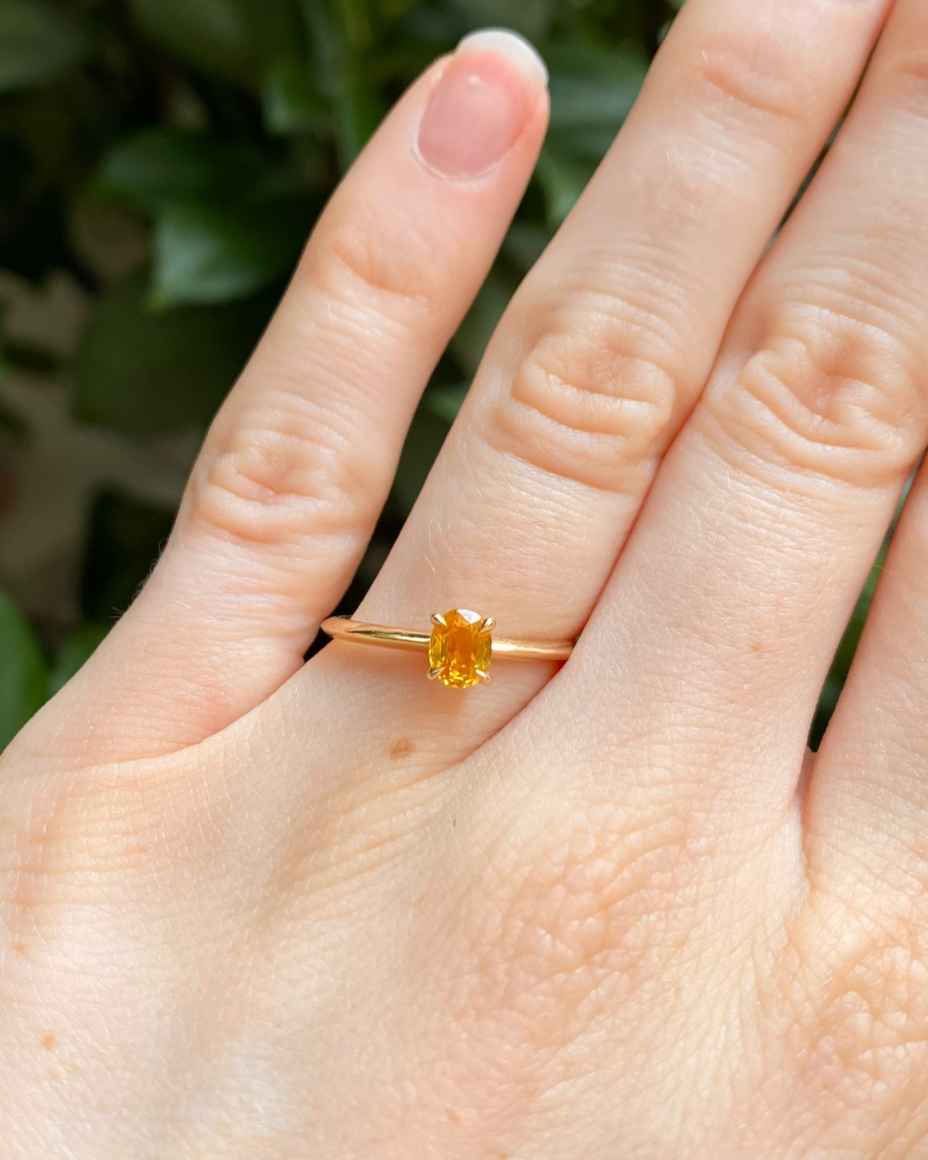 Bague Solitaire Saphir Jaune 0.50 carat "Aymie"