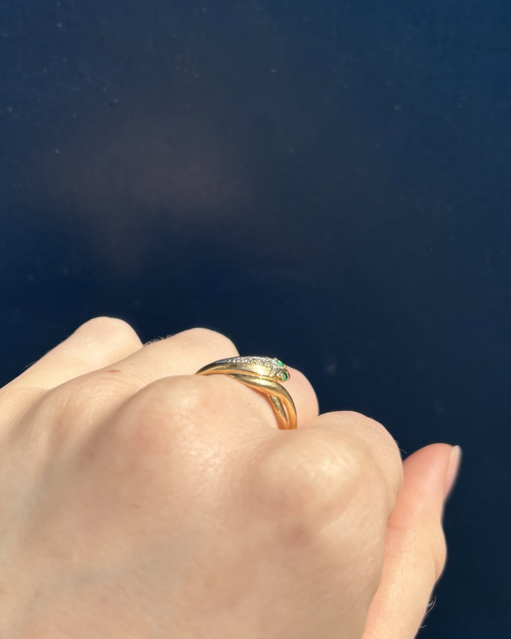 Bague Serpent Émeraudes & Diamants "Amani"
