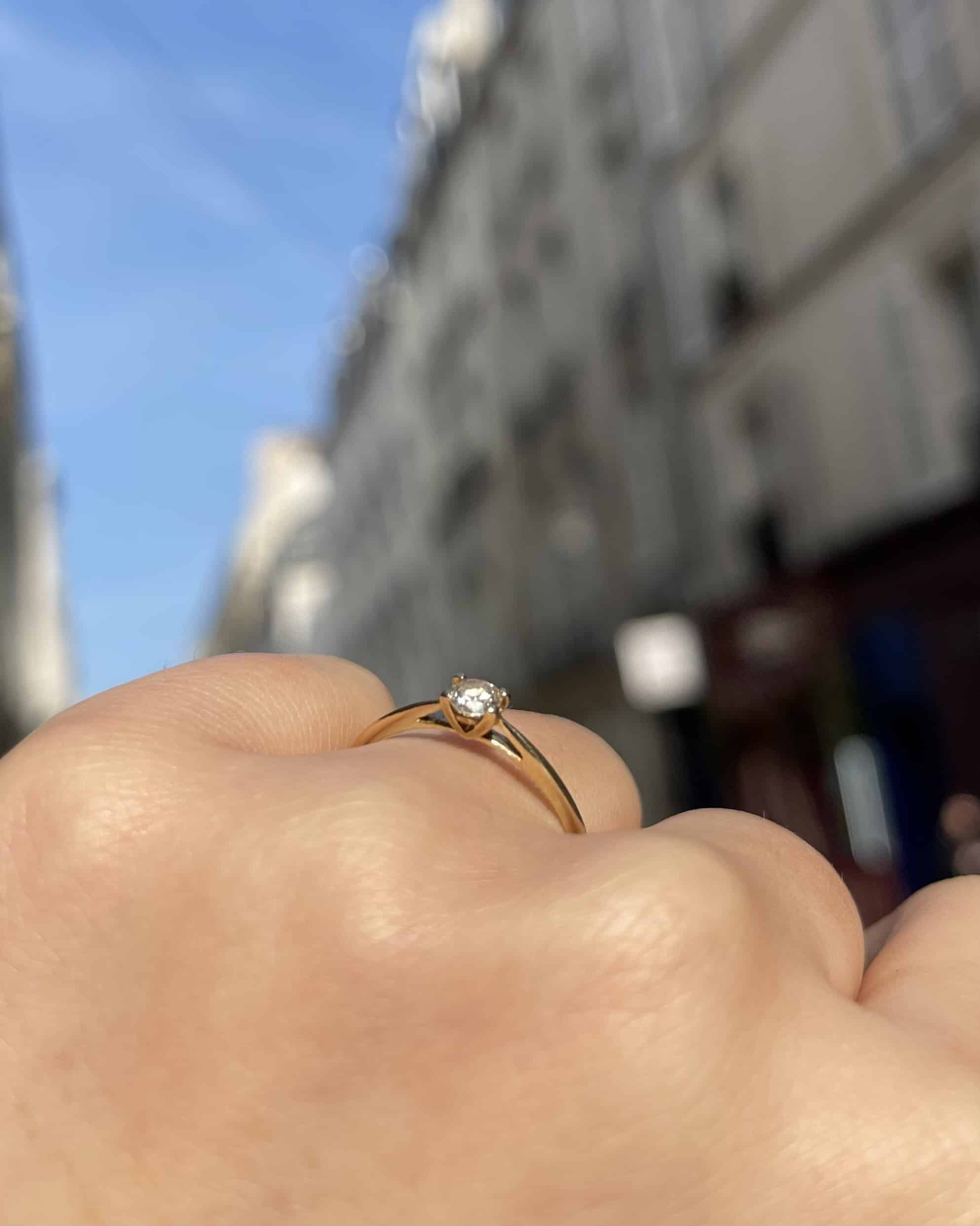 Bague Solitaire Diamant 0.20 carat "Anne-Marie" - Elliade Paris
