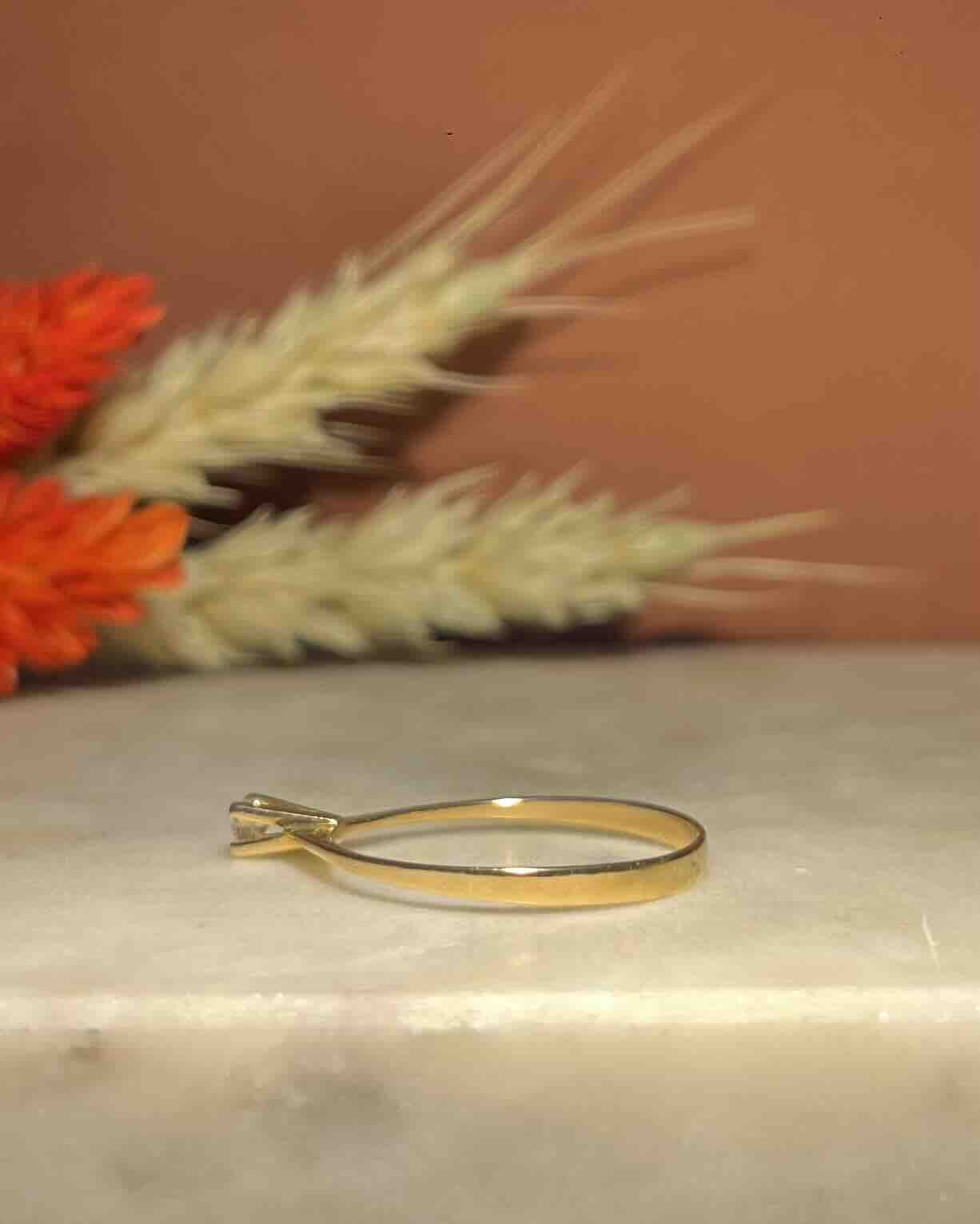 Bague Solitaire Diamant Vintage "Mélyna"