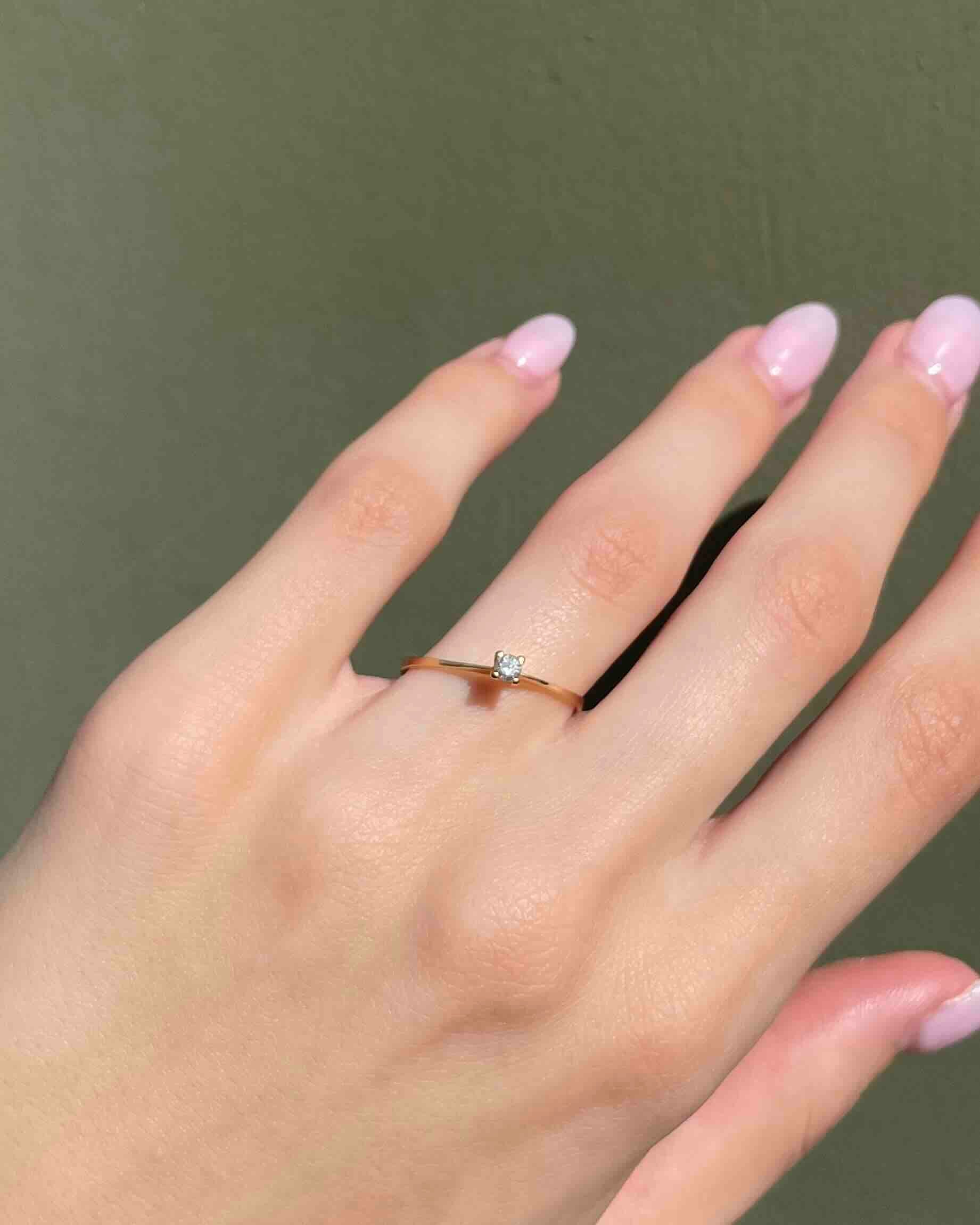 Bague Solitaire Diamant Vintage "Mélyna"