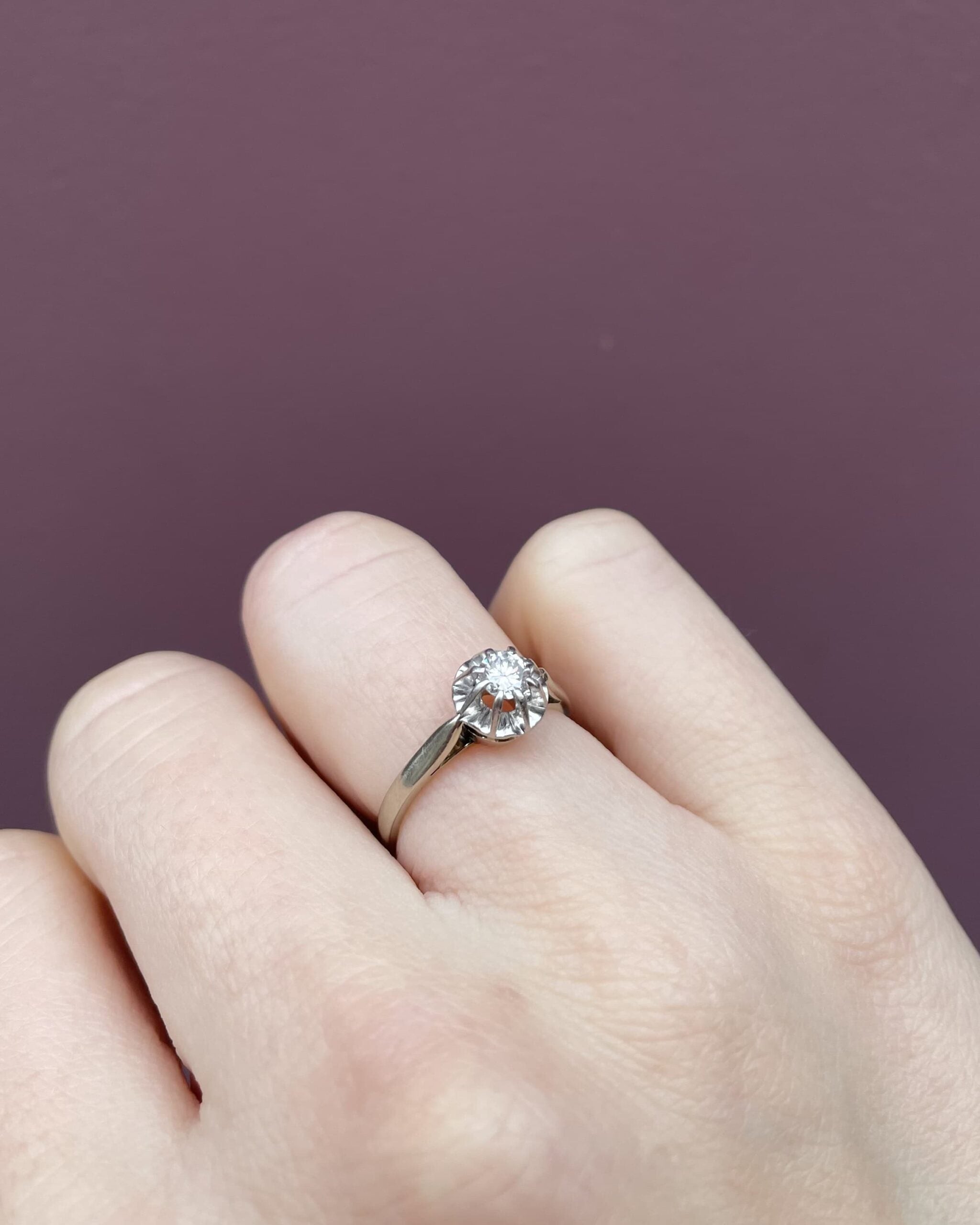 Bague Solitaire Vintage Diamants "Cloa"