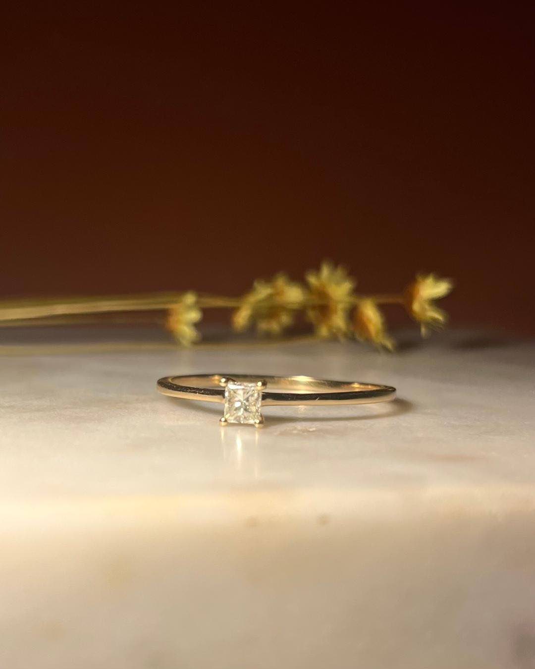 Bague solitaire diamant Vintage "Elodie"