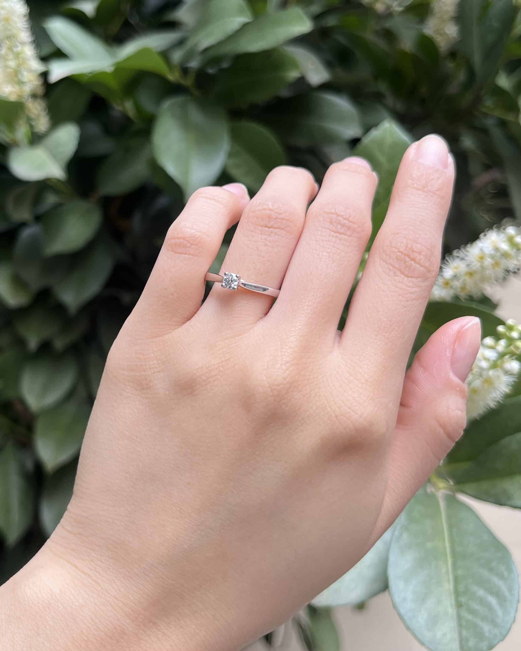 Bague solitaire diamant Vintage "Allegra"