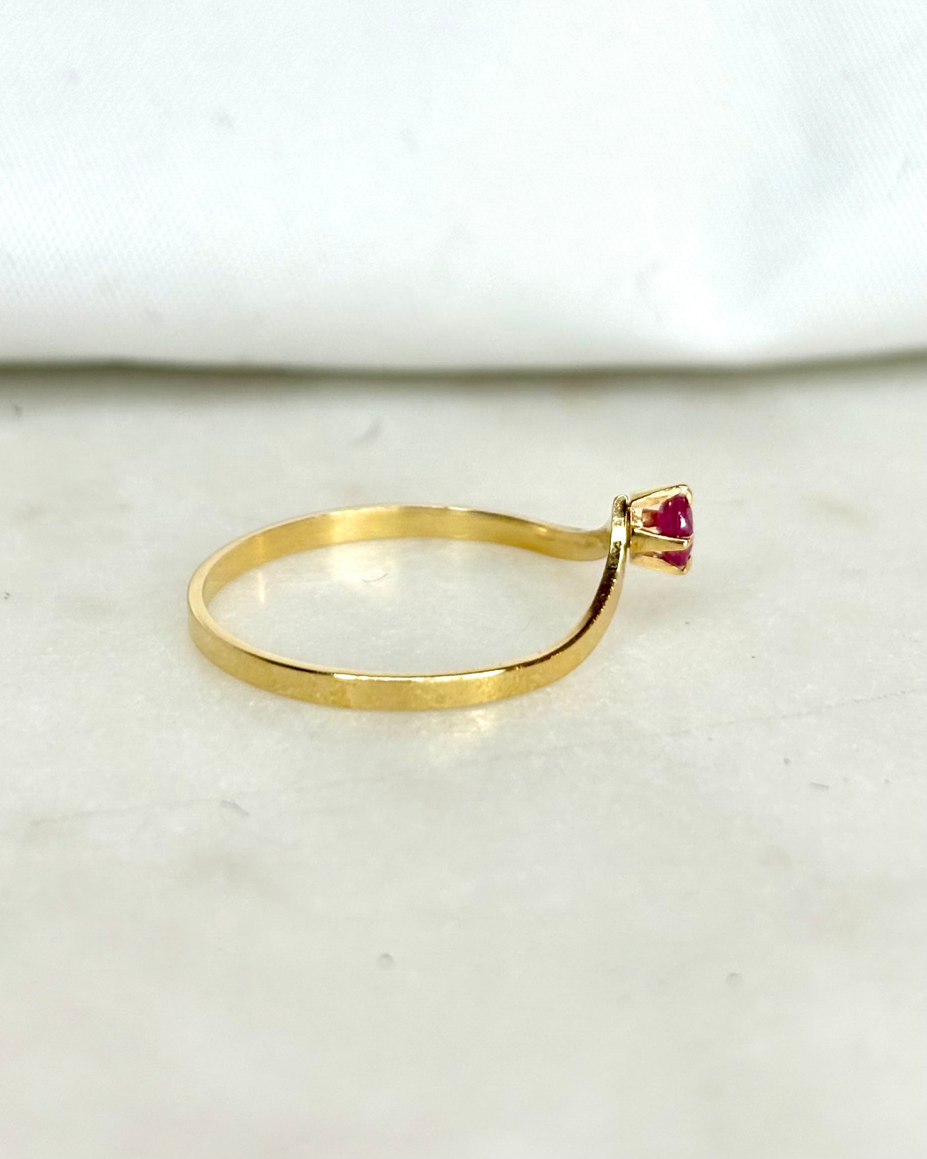 Bague Solitaire Diadème Rubis "Maxence"