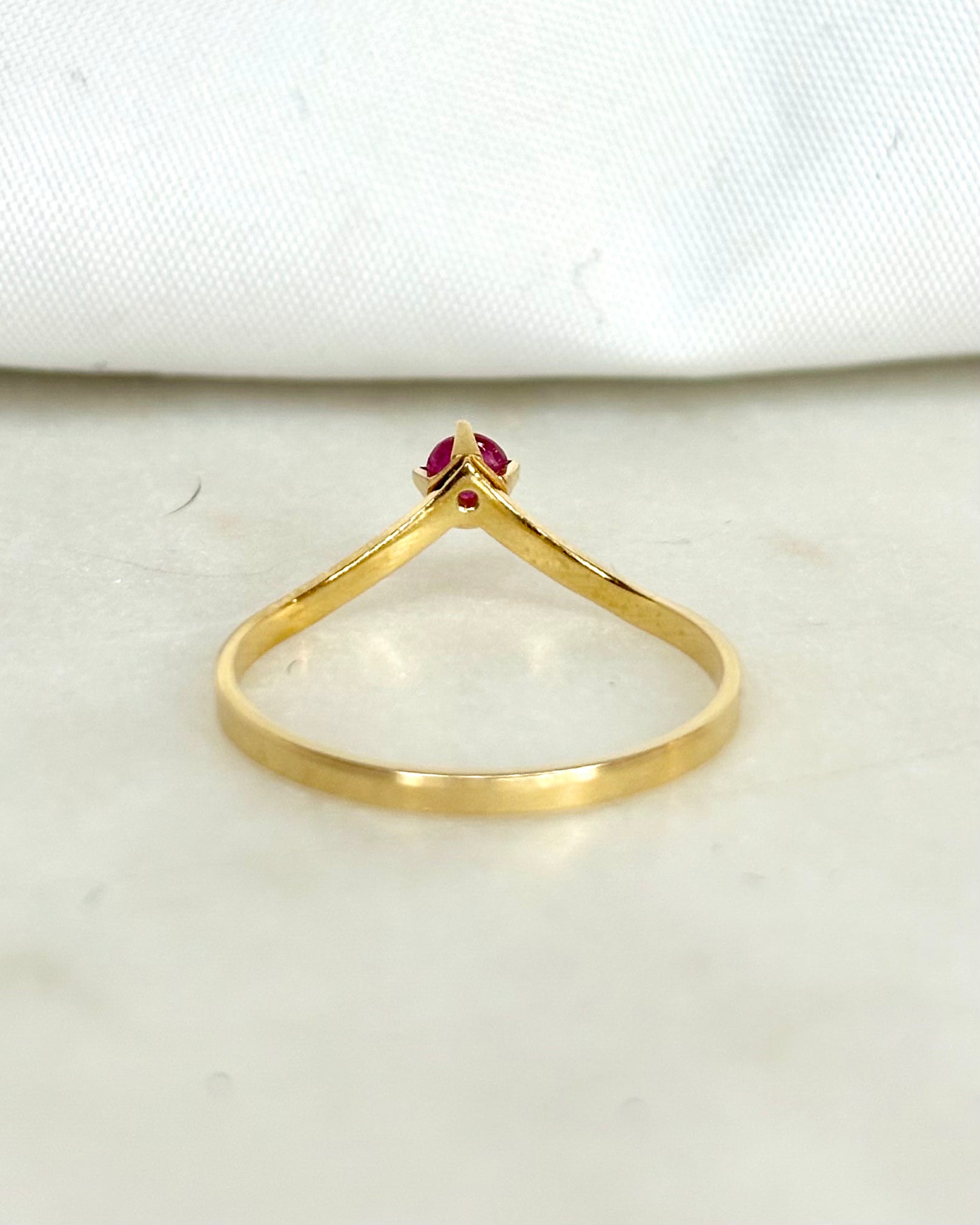 Bague Solitaire Diadème Rubis "Maxence"