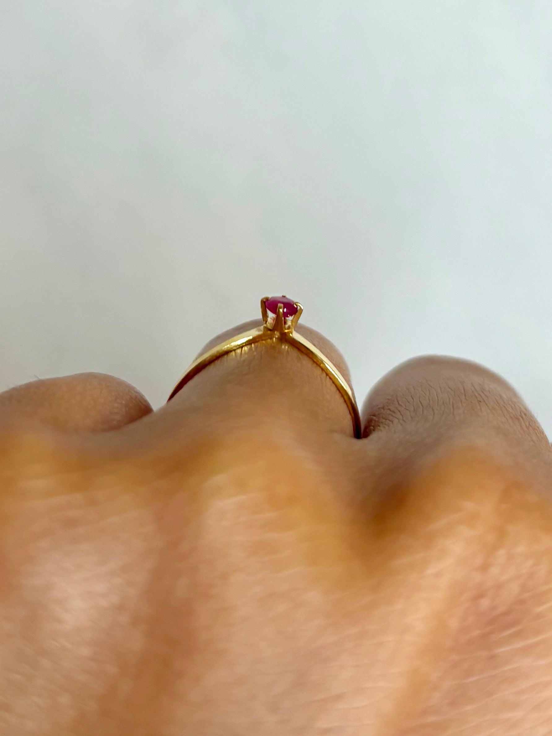 Bague Solitaire Diadème Rubis "Maxence"