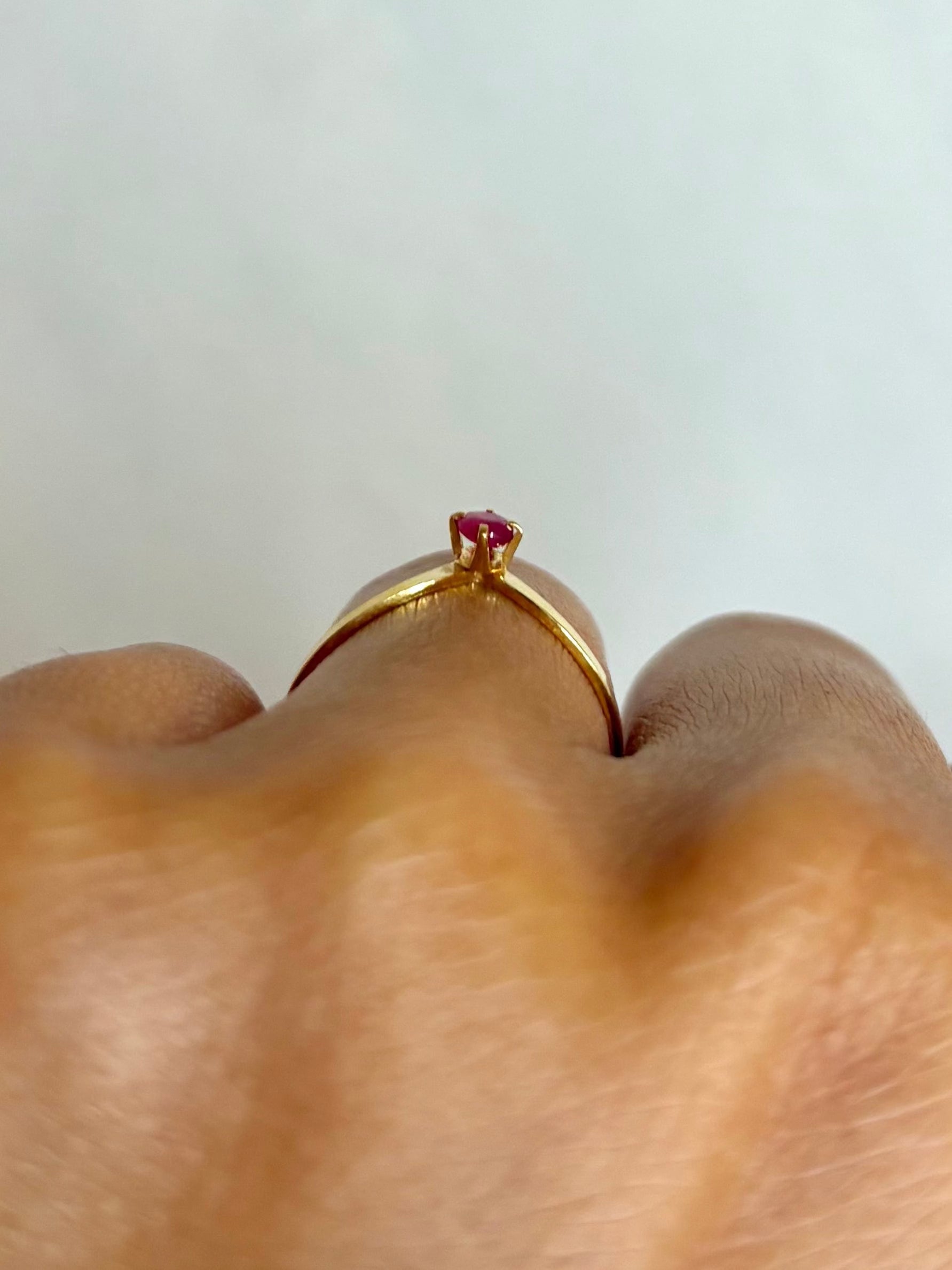 Bague Solitaire Diadème Rubis "Maxence"