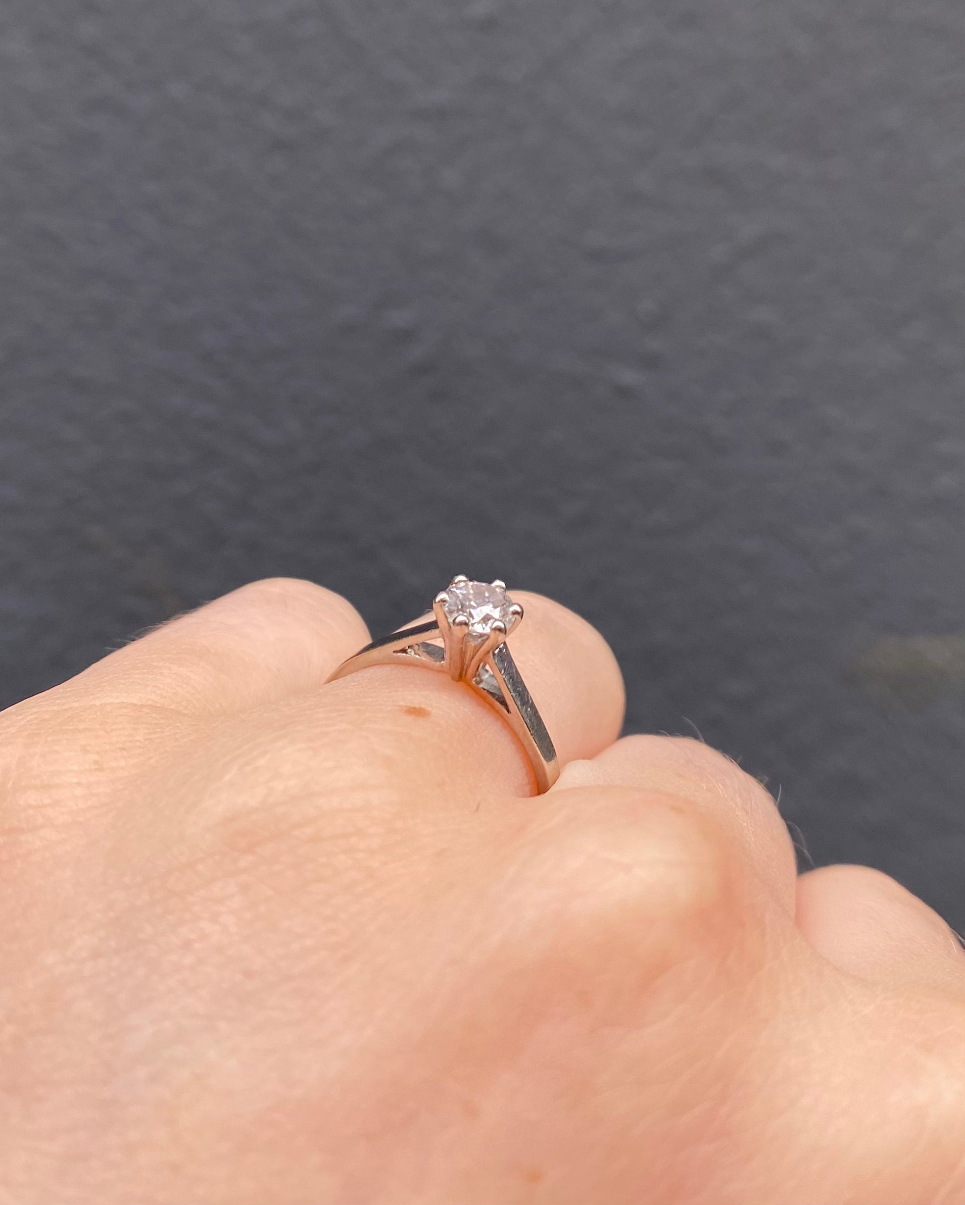 Bague Solitaire Diamant 0.42 carat "Péryla"