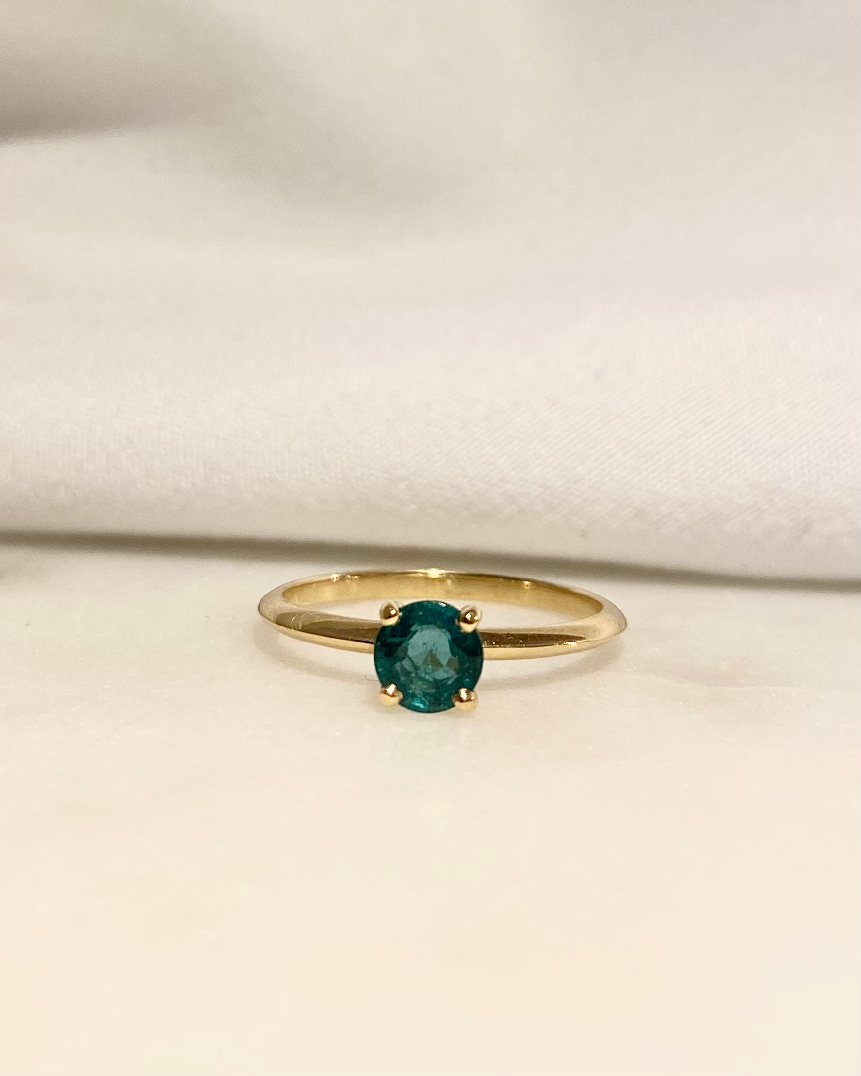 Solitaire Emeraude 0.37 carat "Clémentine"