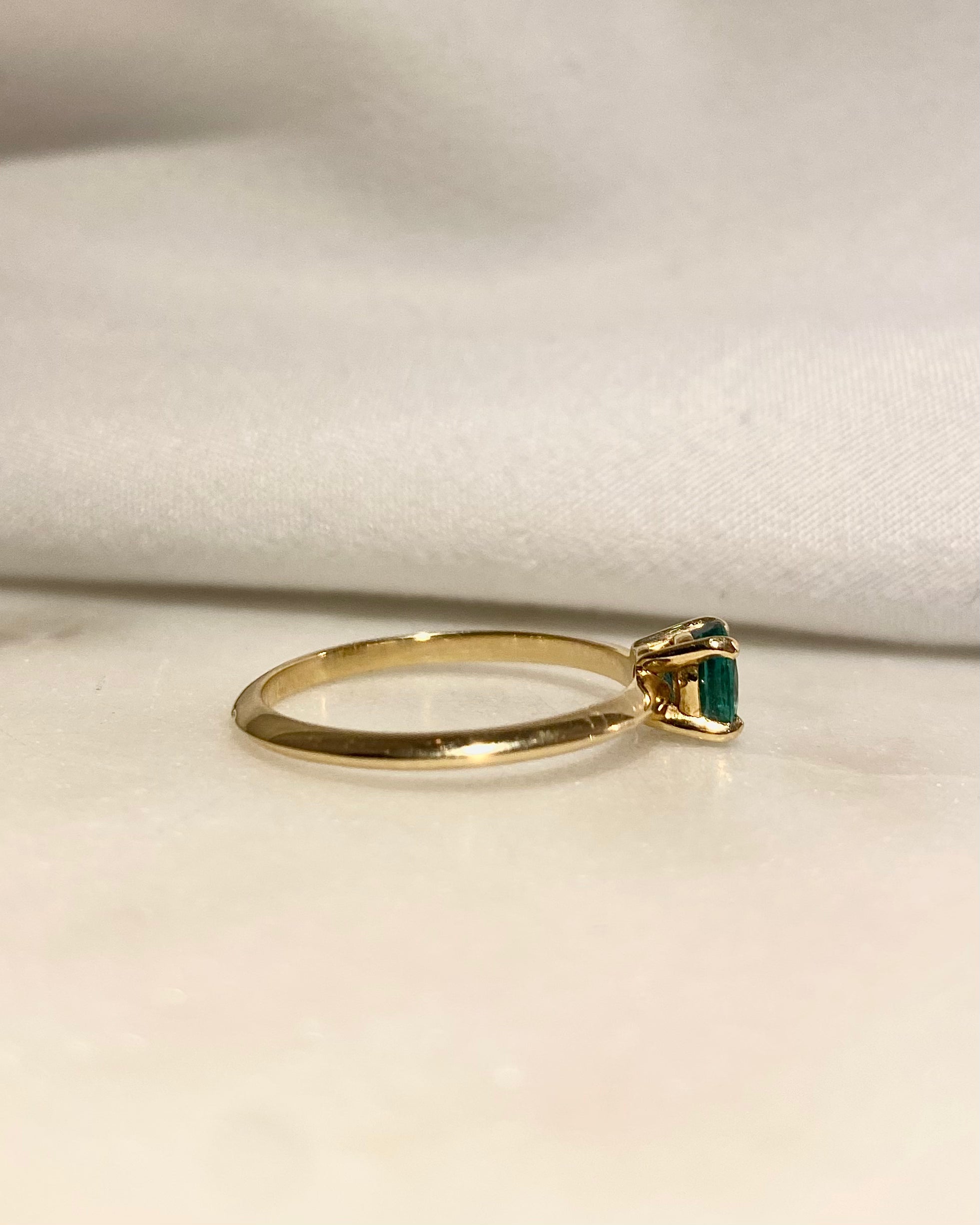 Solitaire Emeraude 0.37 carat "Clémentine"