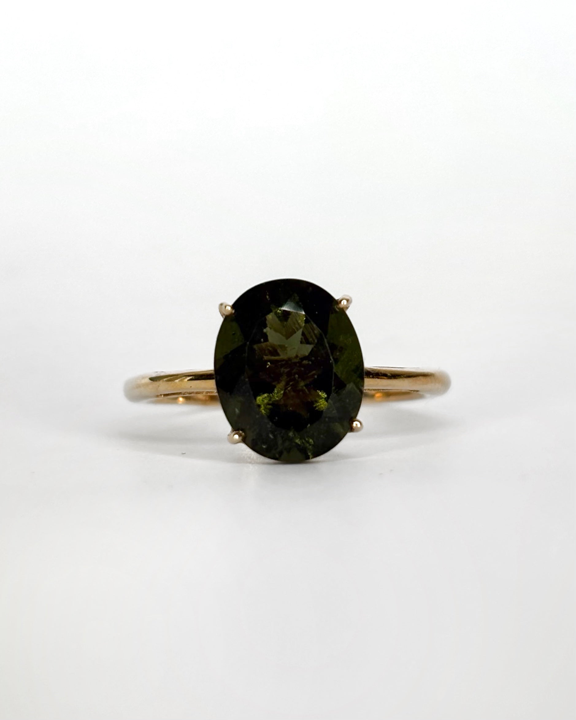 Bague Solitaire Moldavite 2.50 cts "Eugénie"