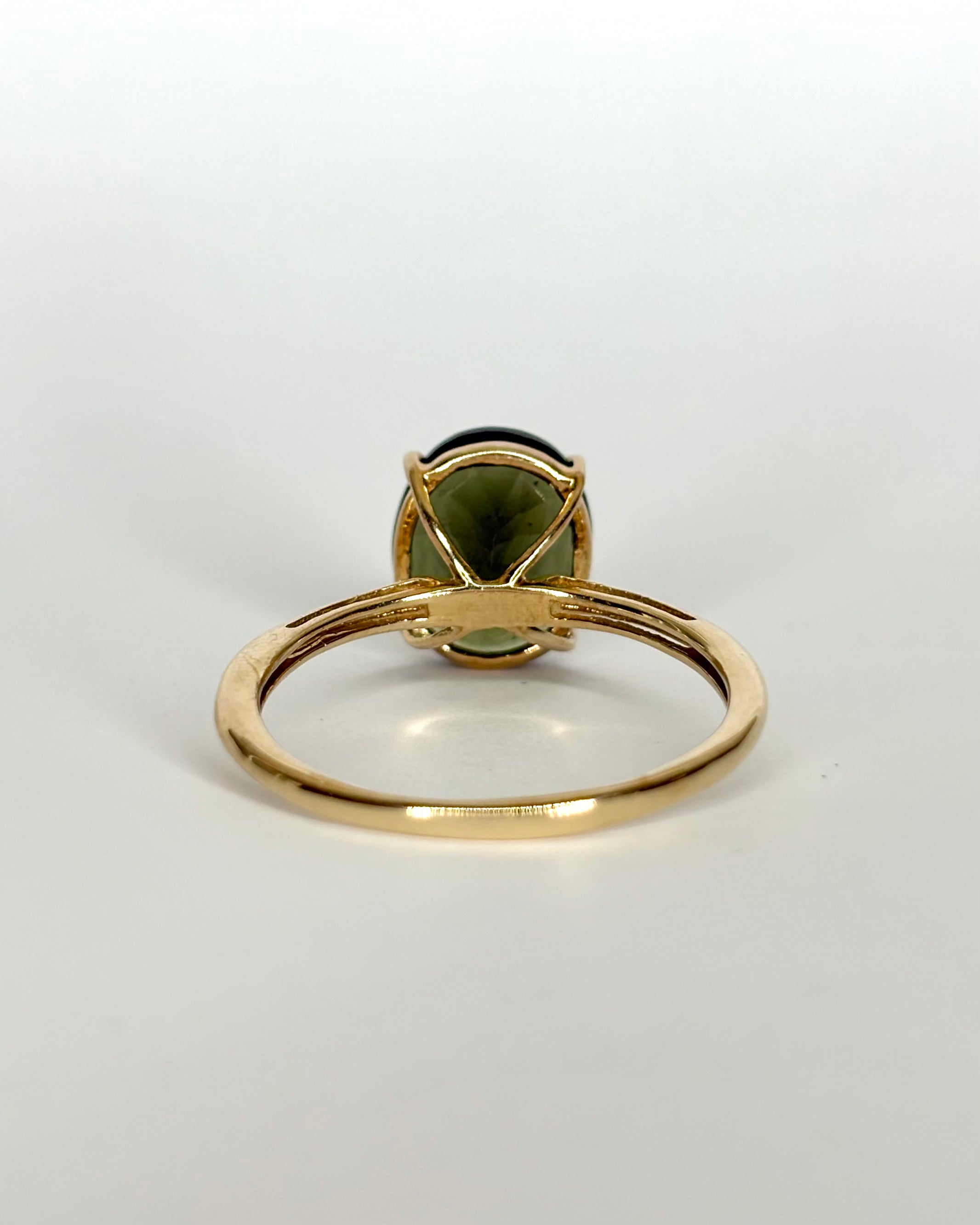 Bague Solitaire Moldavite 2.50 cts "Eugénie"