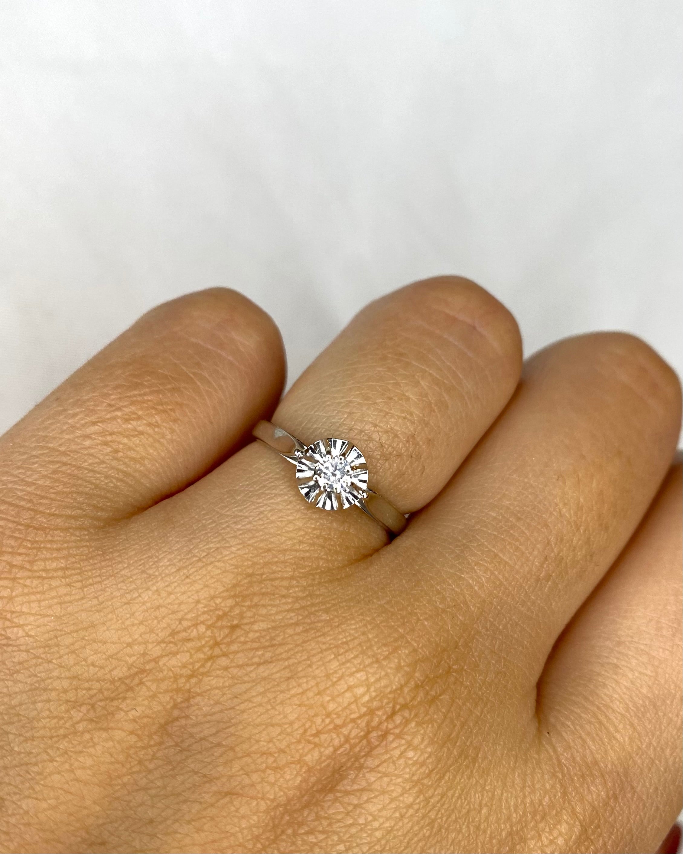 Bague Solitaire Diamant 0.08 carat "Arianna"