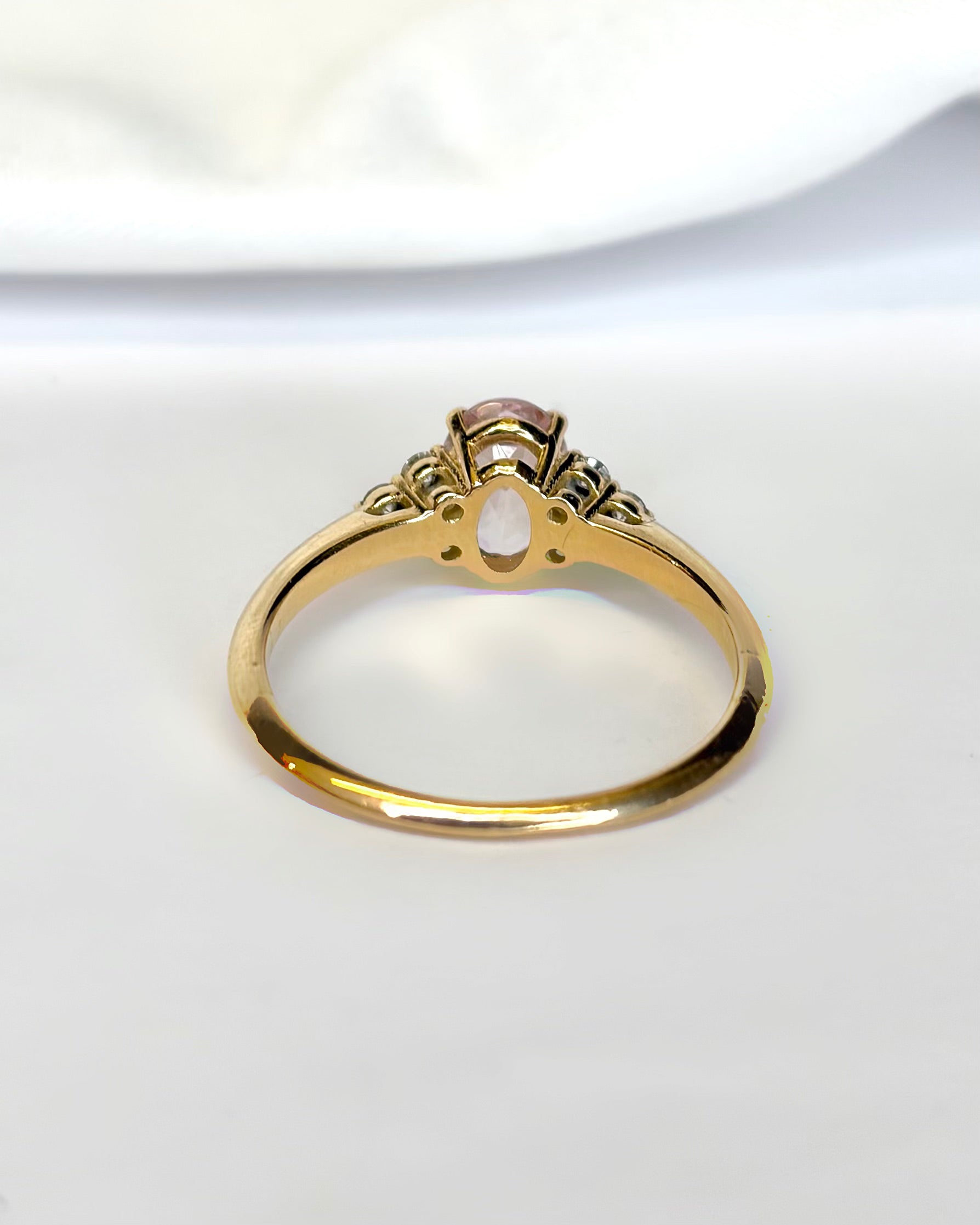 Bague Trilogie Quartz 0.80 carat & Diamants "Adèle"