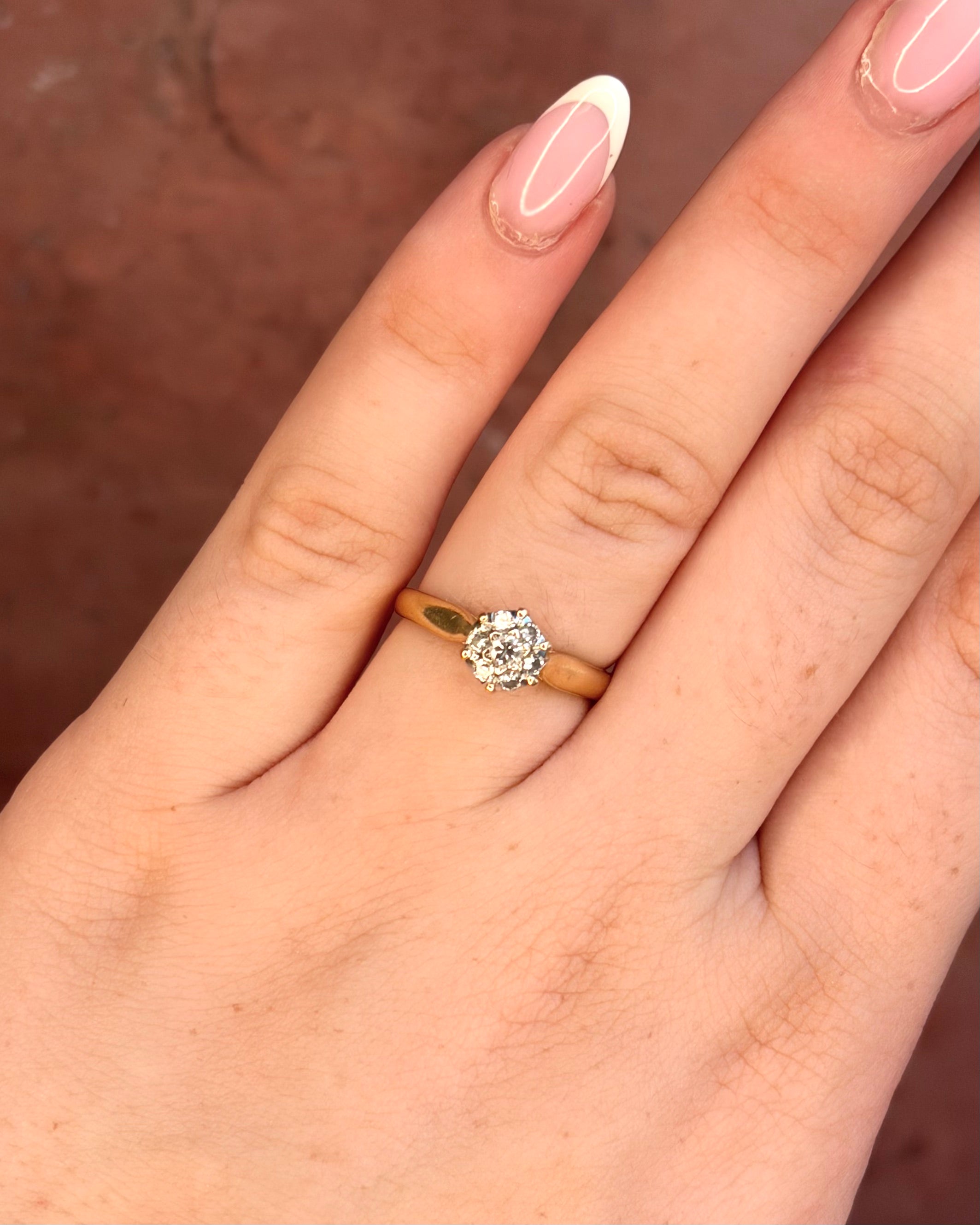Anillo solitario de diamantes «Chris»