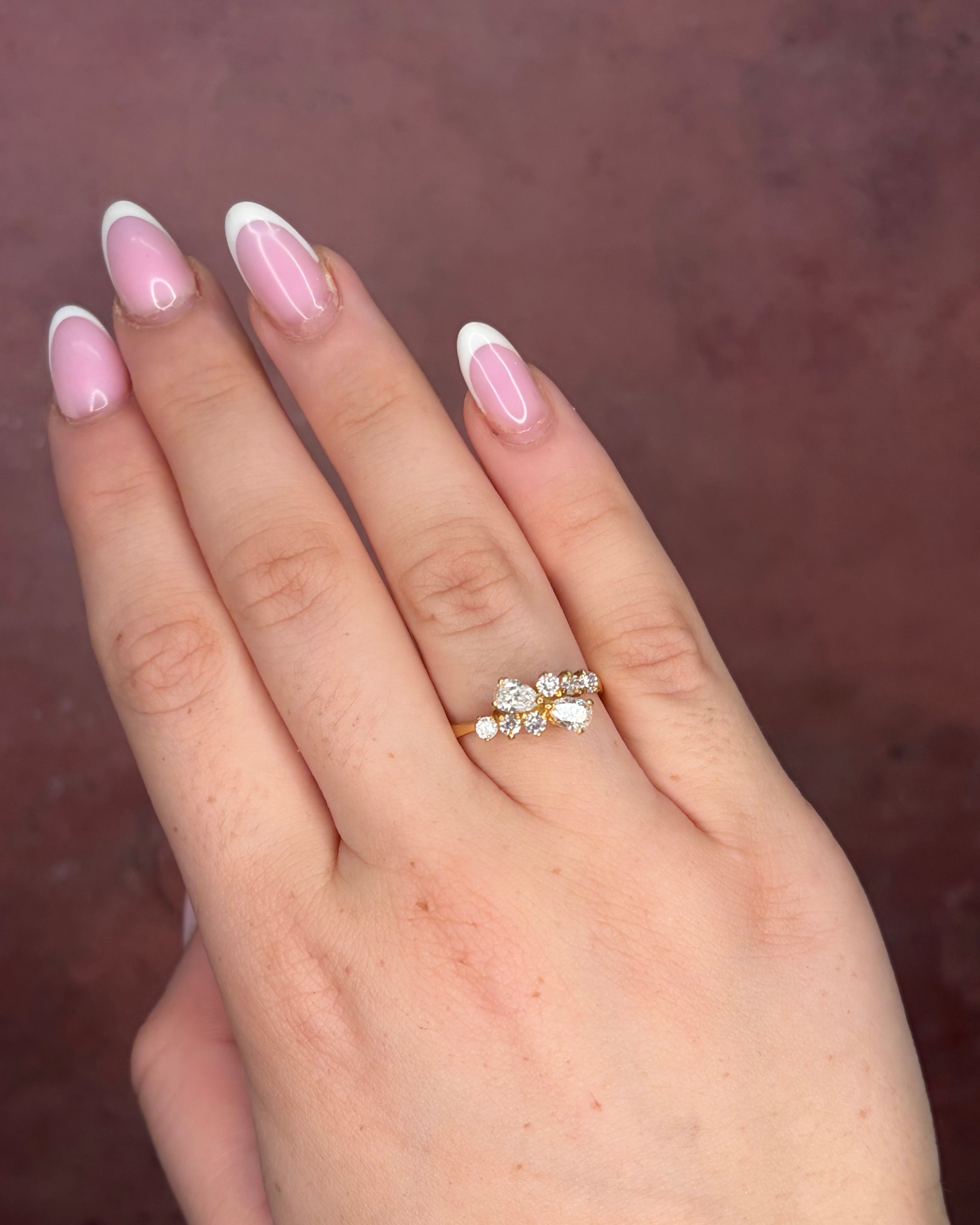 Bague Diamant Diamants taille Poire 0.90 carat "Alice"