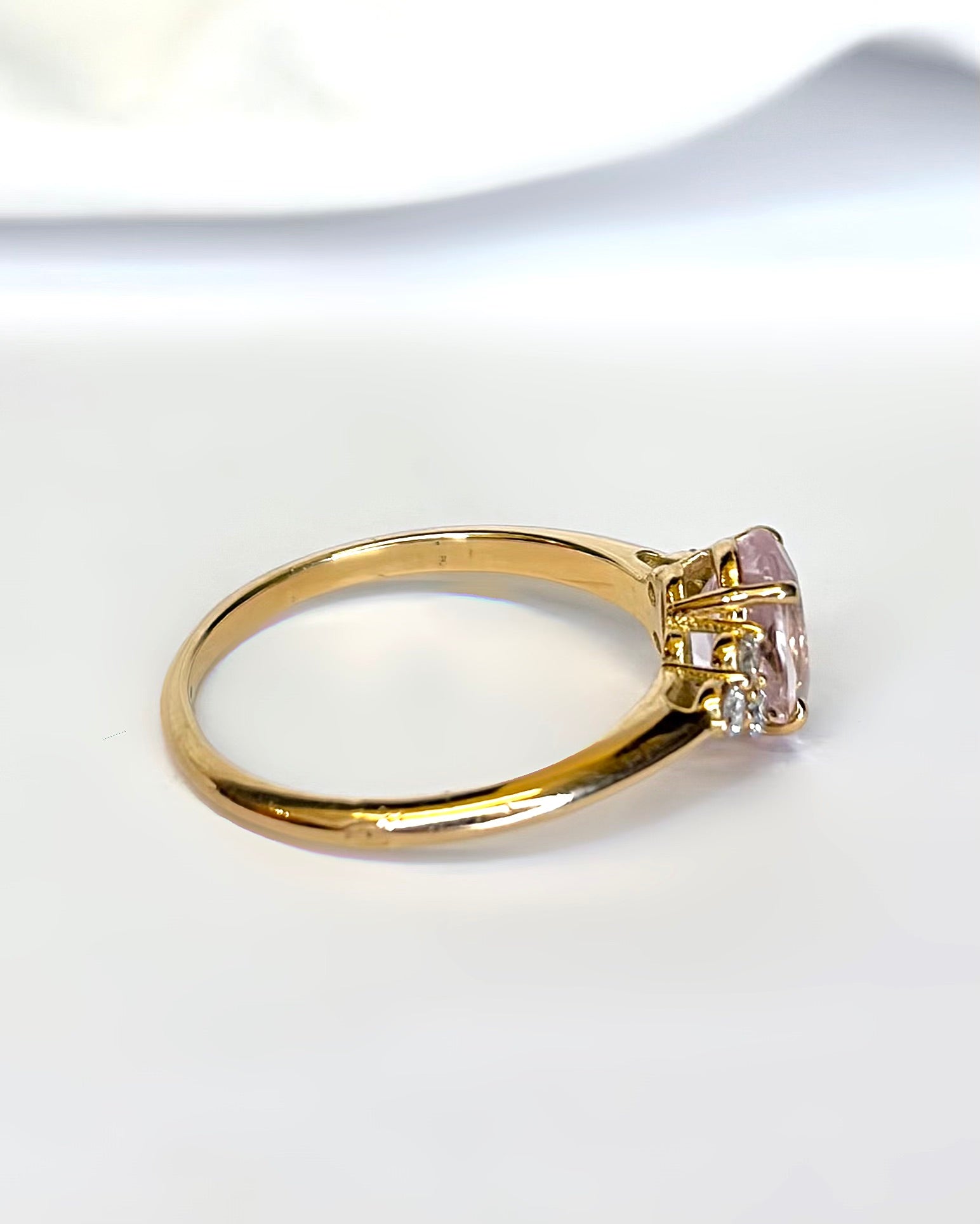 Bague Trilogie Quartz 0.80 carat & Diamants "Adèle"