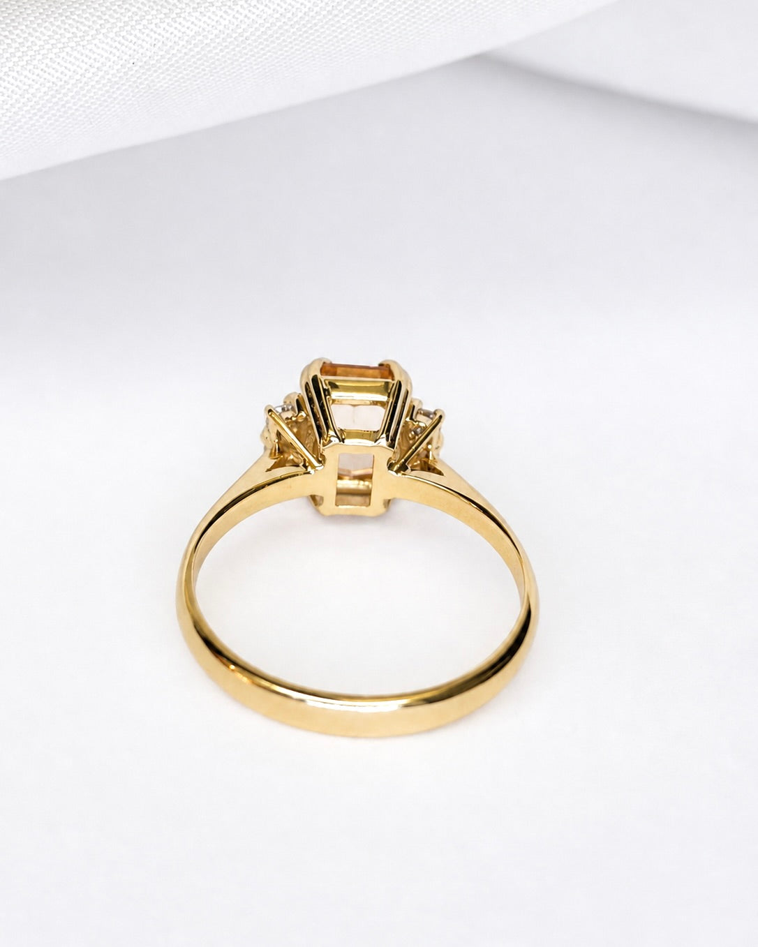 Bague Trilogie Topaze Champagne 1 carat & Diamants "Ysée"