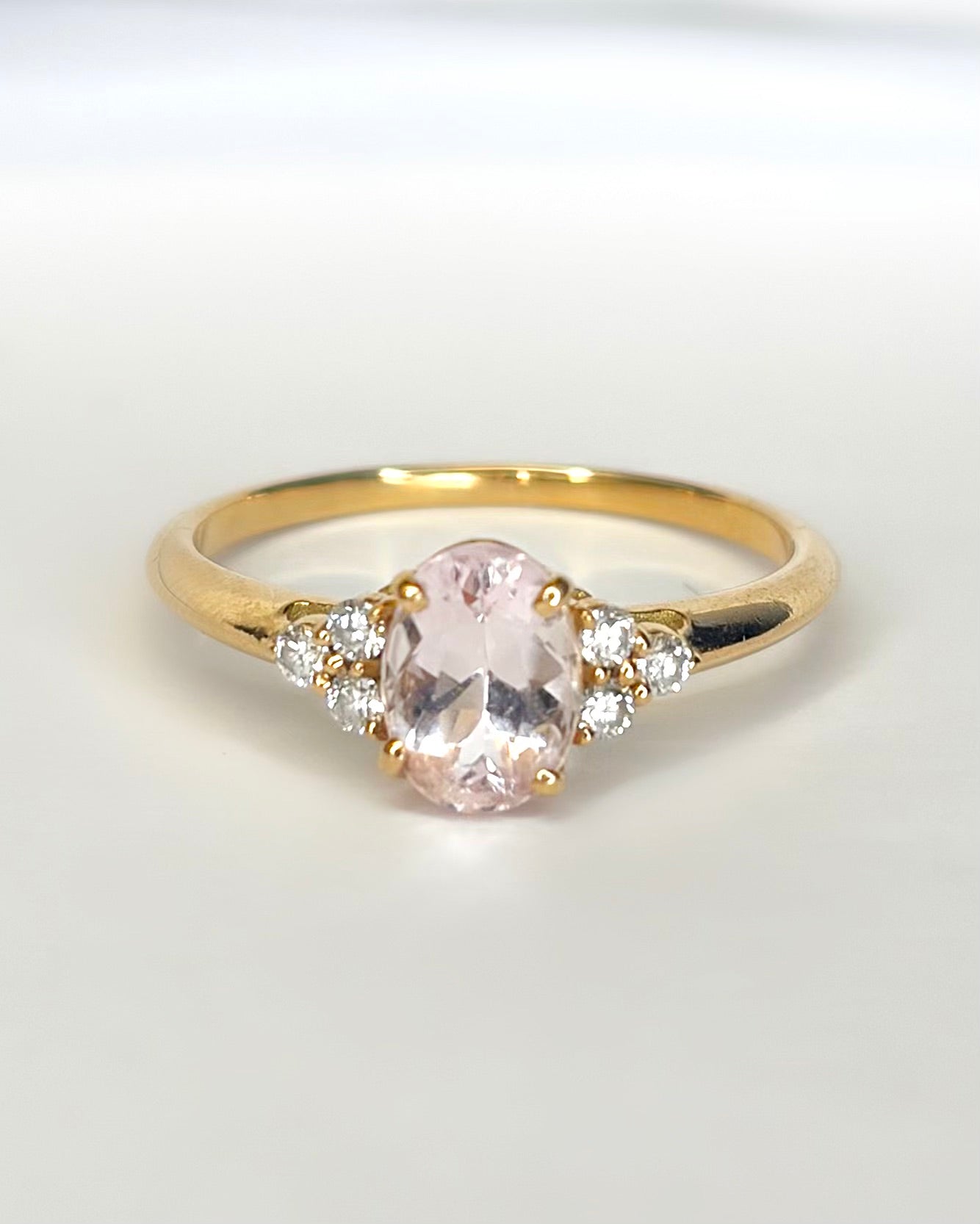 Bague Trilogie Quartz 0.80 carat & Diamants "Adèle"