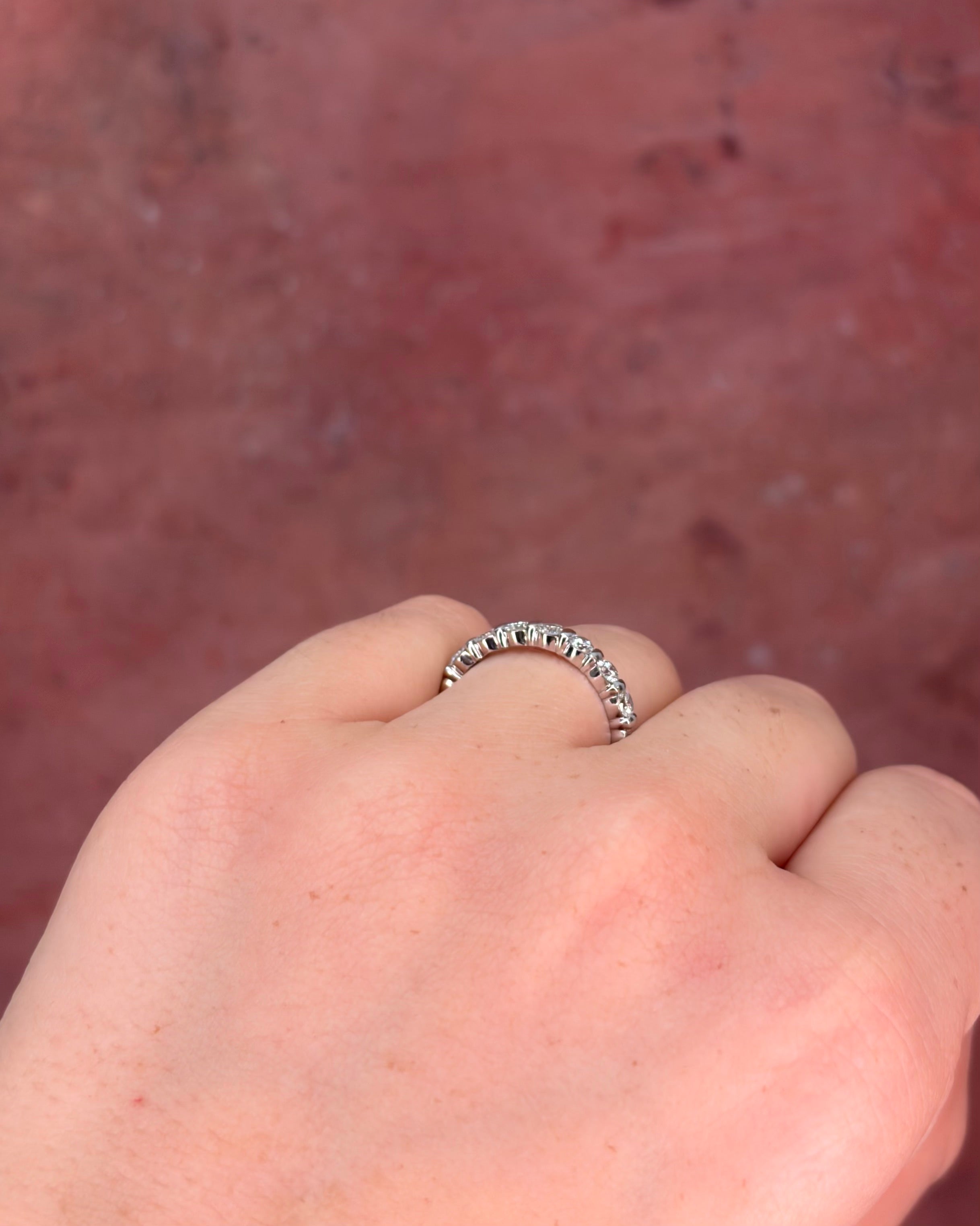 Diamond Half Alliance Ring 0.88 carat 2.8 mm “Paola”