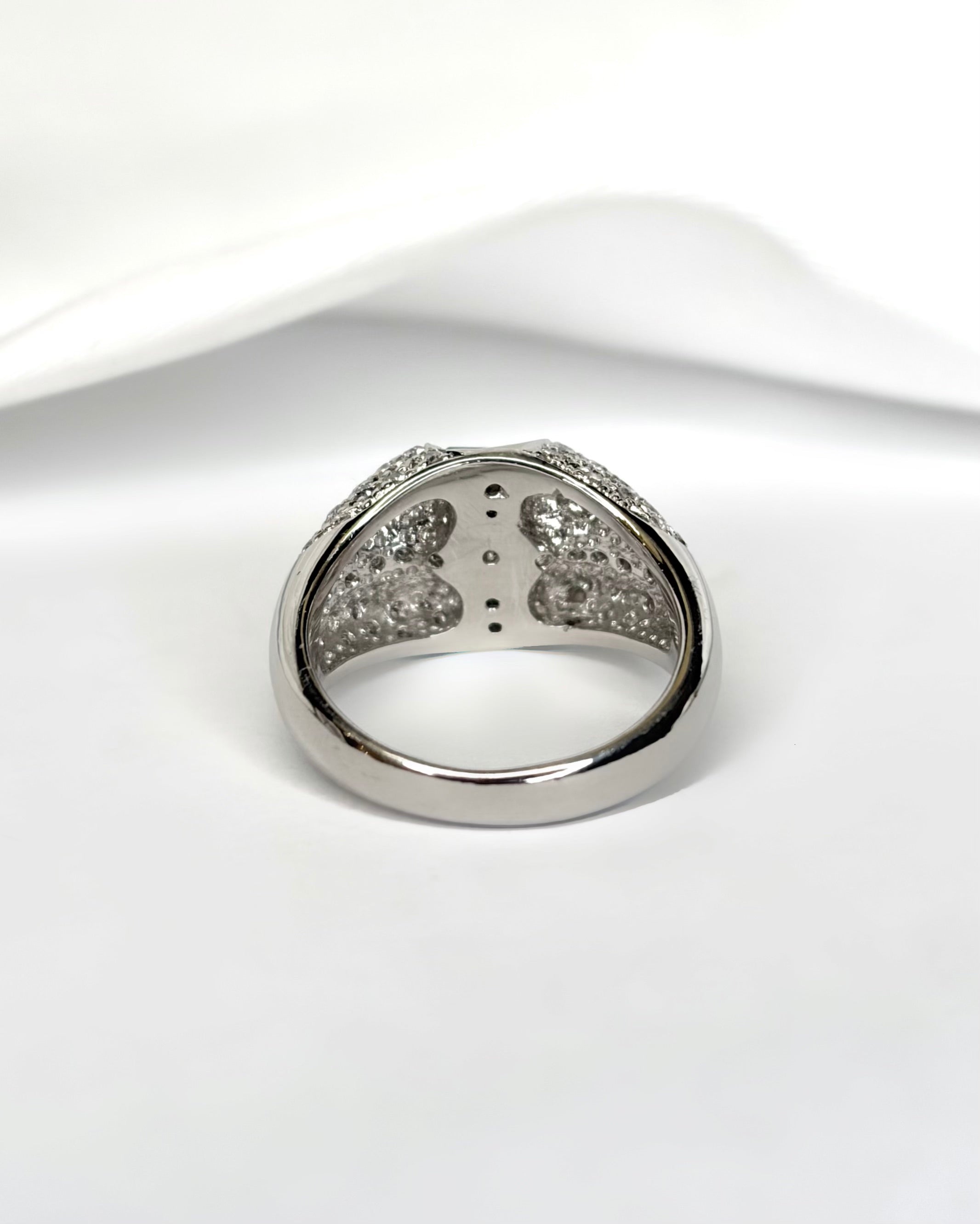 Emerald & Diamond Bangle Ring "Emy"