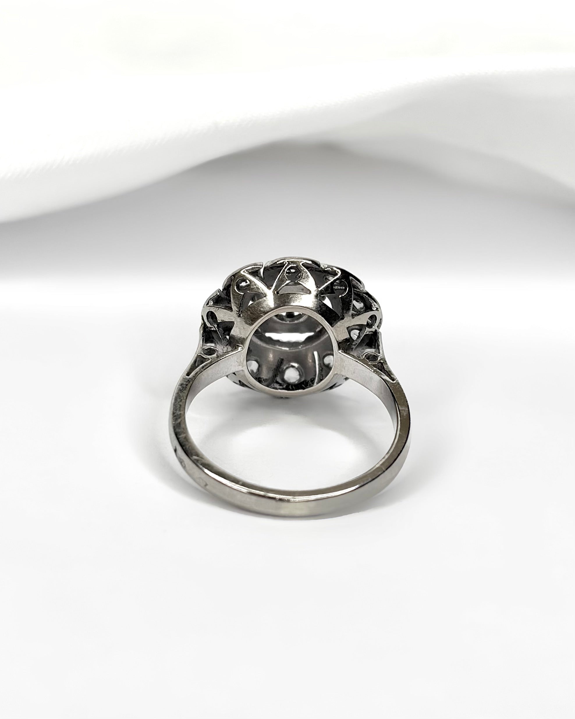 Bague Marguerite Art-Déco Diamants 0.28 carat "Aude"