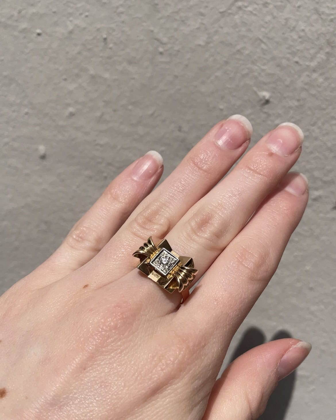 "Romeo" Diamond Tank Ring