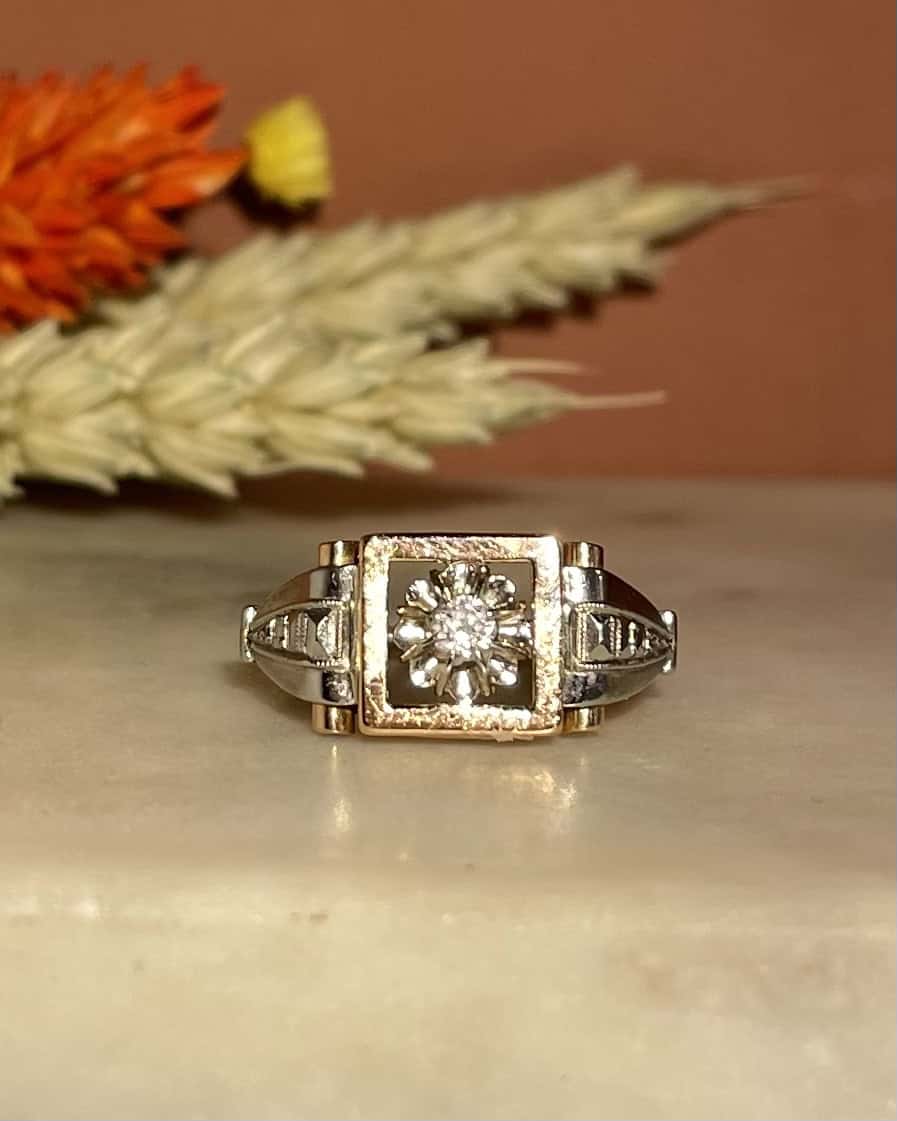 Anillo de tanque de diamantes Art Déco "Payton"