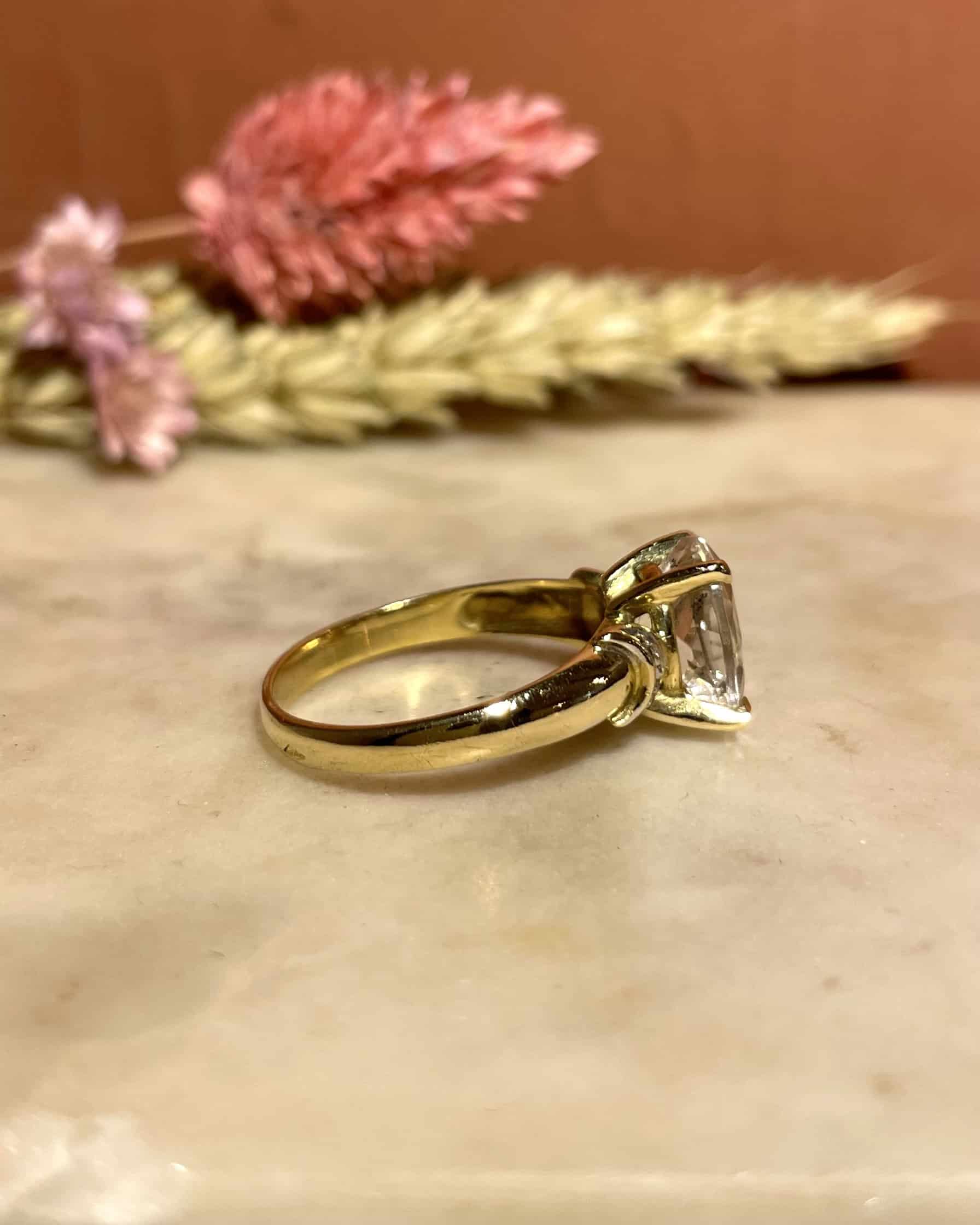 Bague Solitaire Topaze Rose 2.90 carats "Taïla"