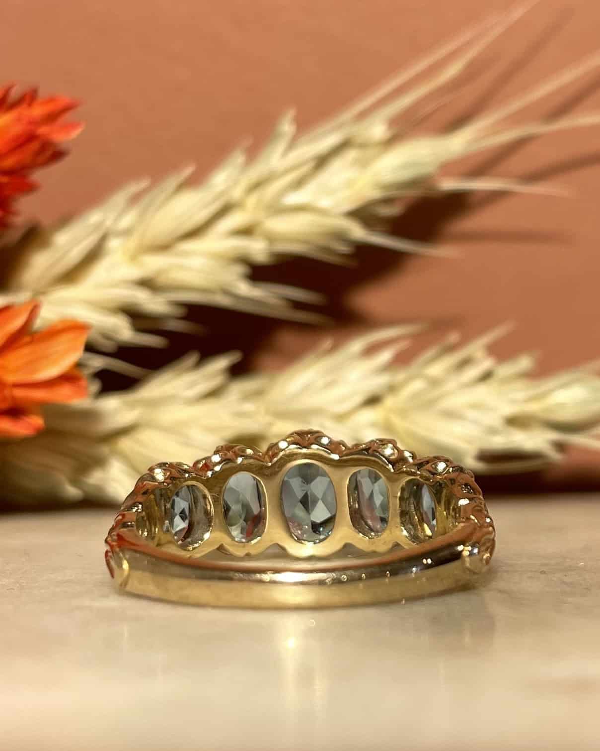 Bague Rivière Topazes 3.50 carats "Alex"
