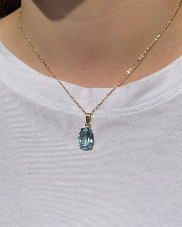 Pendentif Topaze 6.60 carats "Églantine"