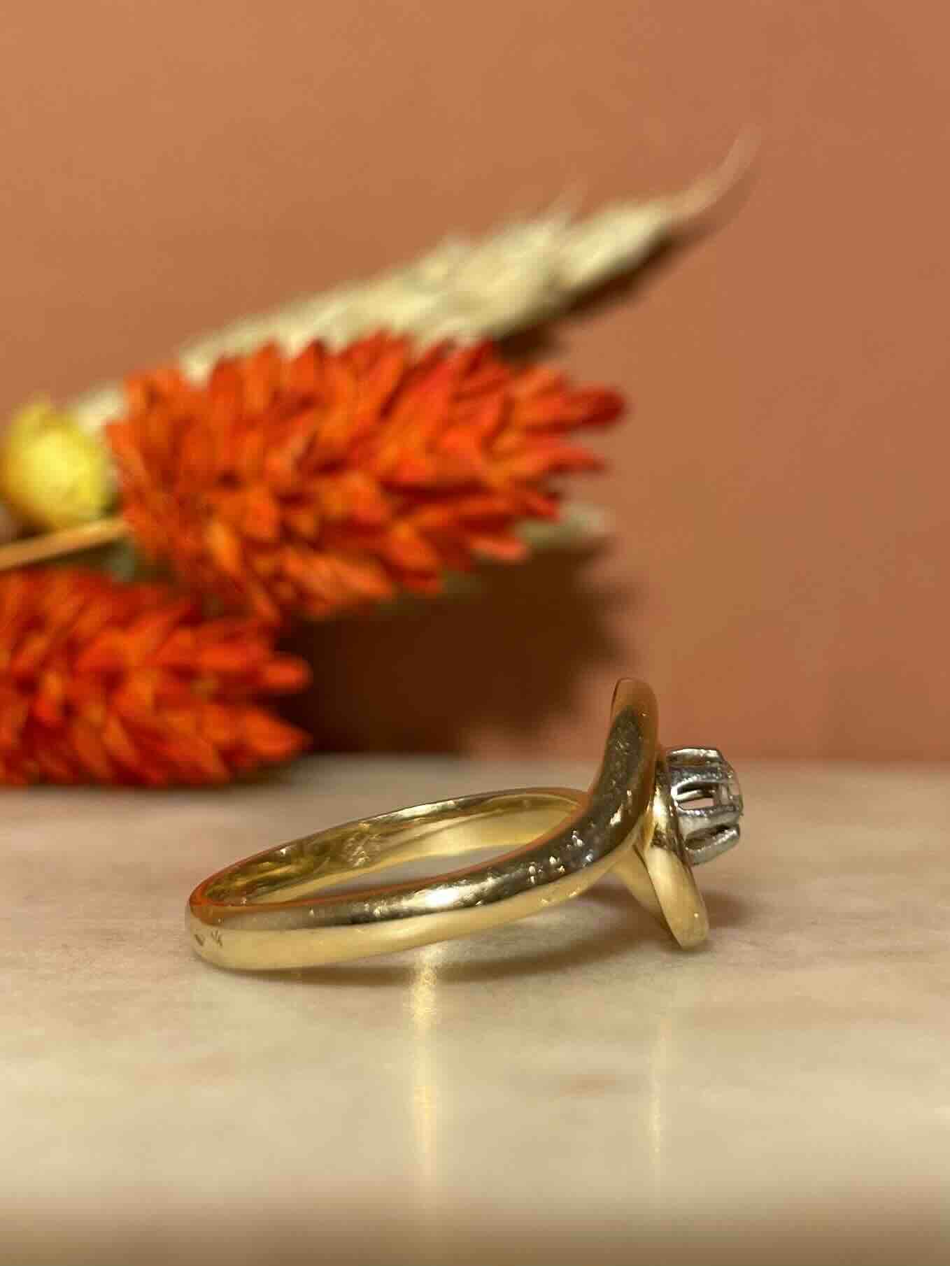 Bague Tourbillon Art-déco Diamant "Jeanette"