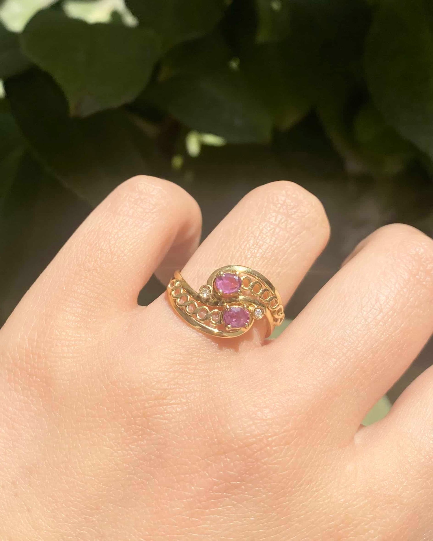 "Talitha" 0.40 carat Ruby & Diamond Tourbillon Ring