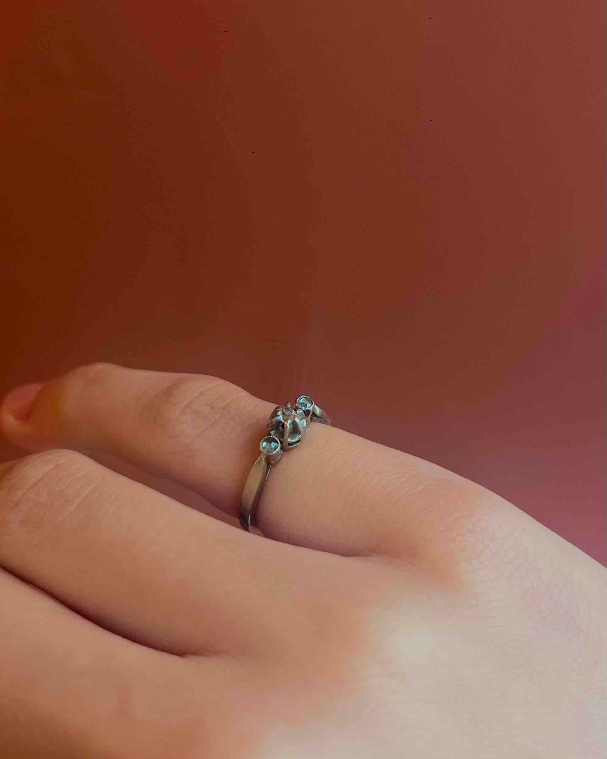 Bague Vintage trilogie diamants "Médina"
