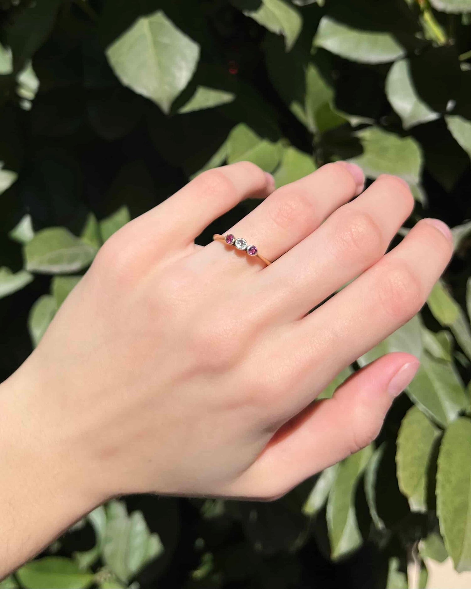 Bague Trilogie Rubis & Diamants "Lovena"