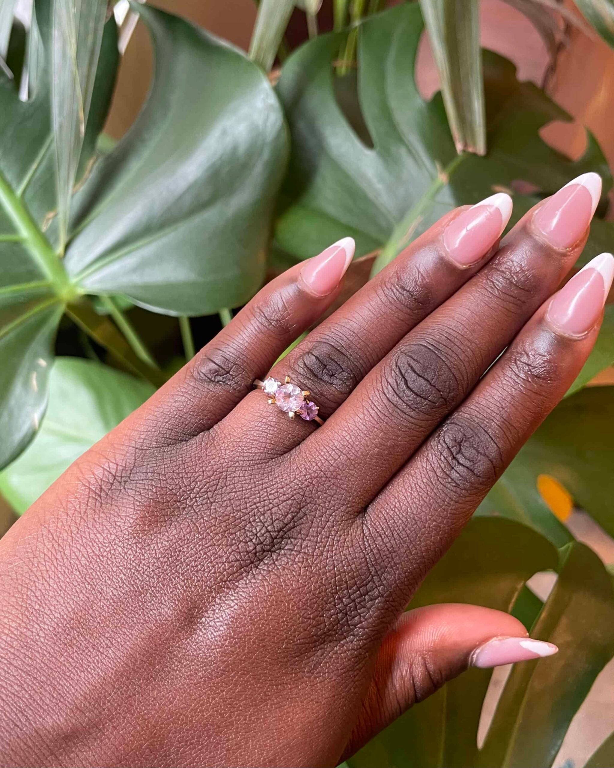 Bague Trilogie Améthyste & Tanzanites "Deya"