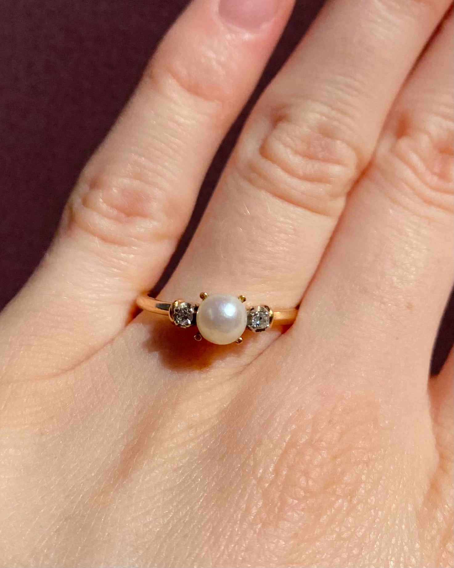 Bague Trilogie Perle & Diamants "Floriane"