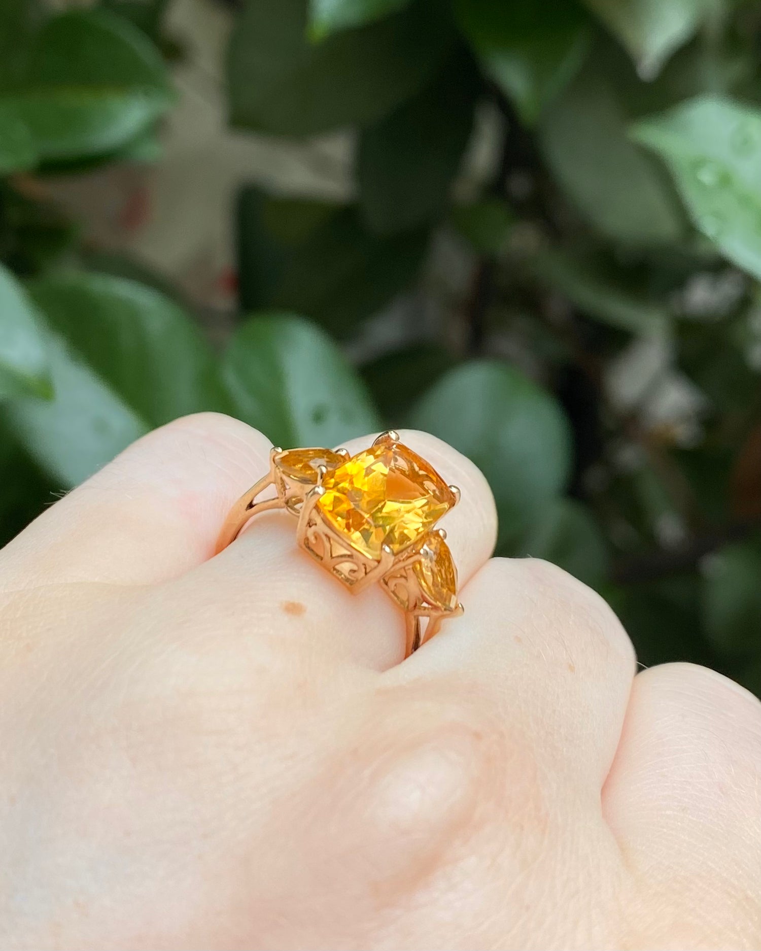 Bague Trilogie Citrine 4.10 Carats "Mia"
