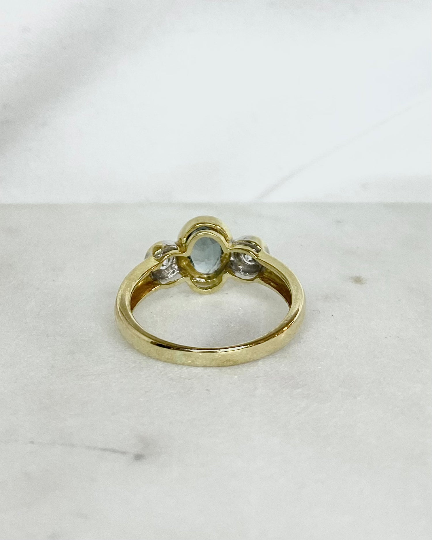 Bague Trilogie Saphir 1 carat & Diamants "Jacqueline"