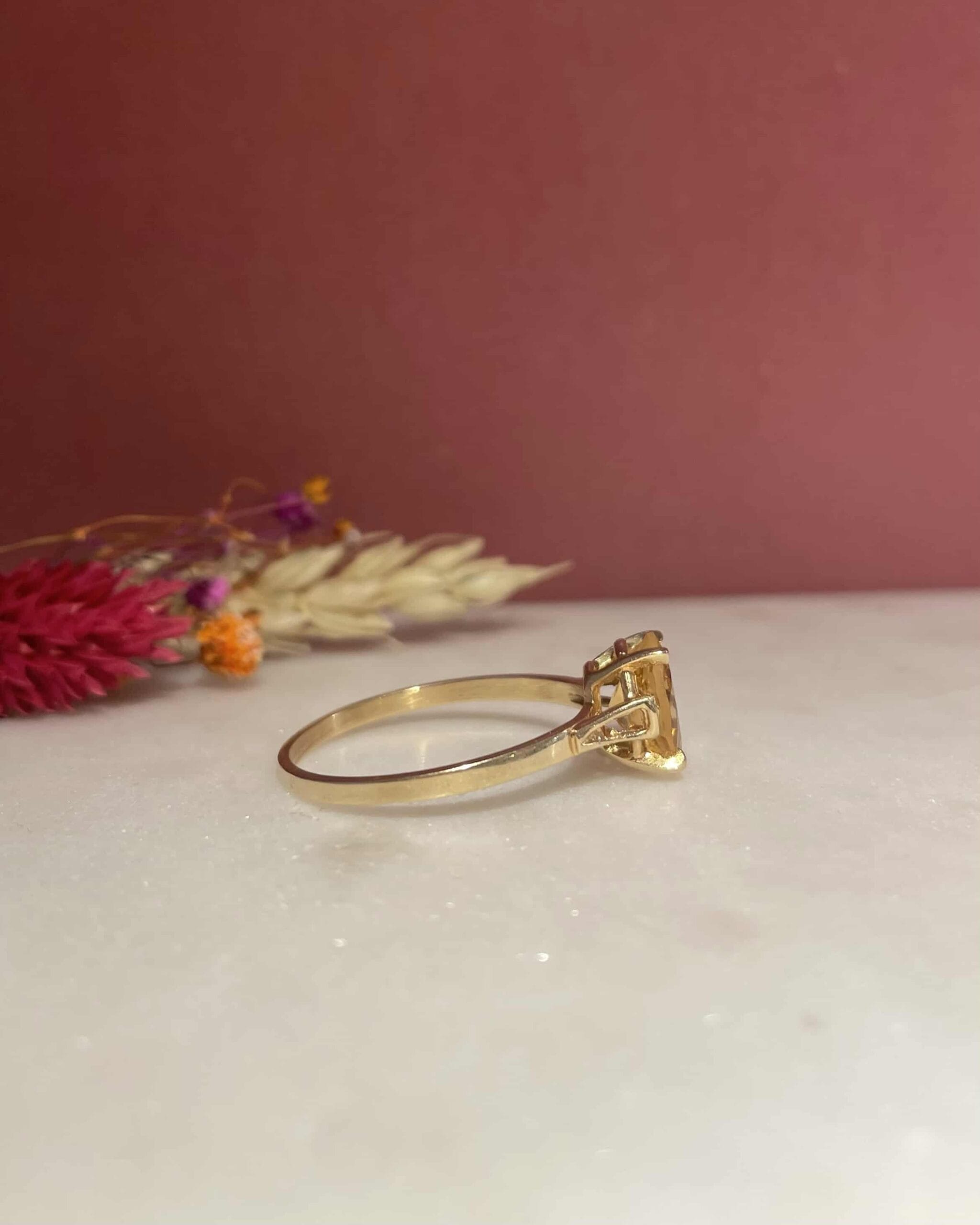 1.60 carat "Castille" Citrine Solitaire Ring