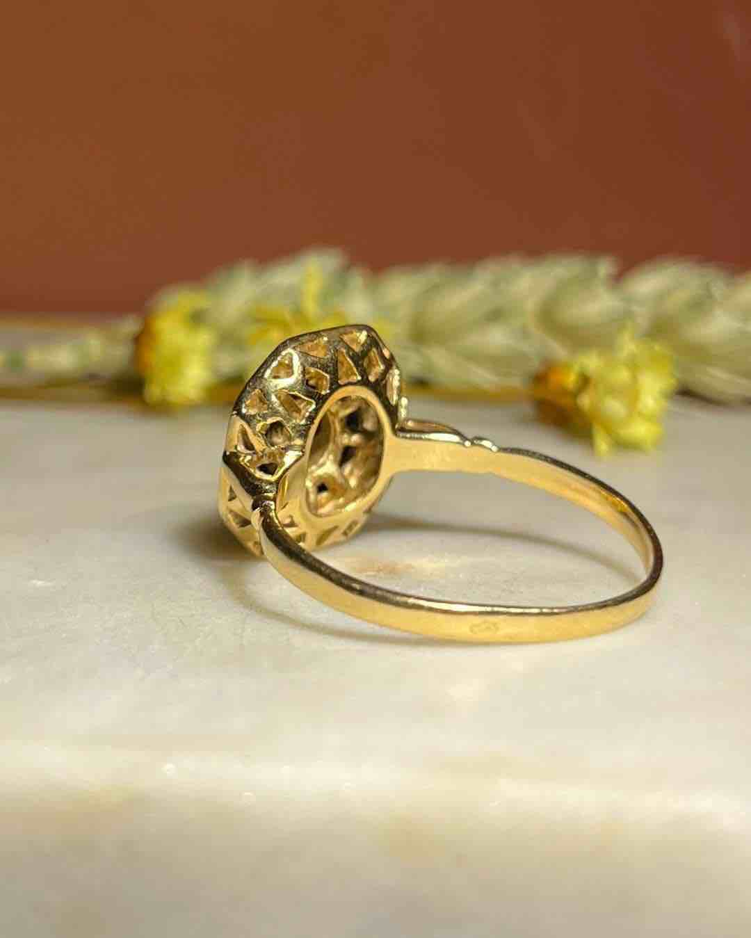 Bague vintage style Art-Déco Saphirs "Aela"