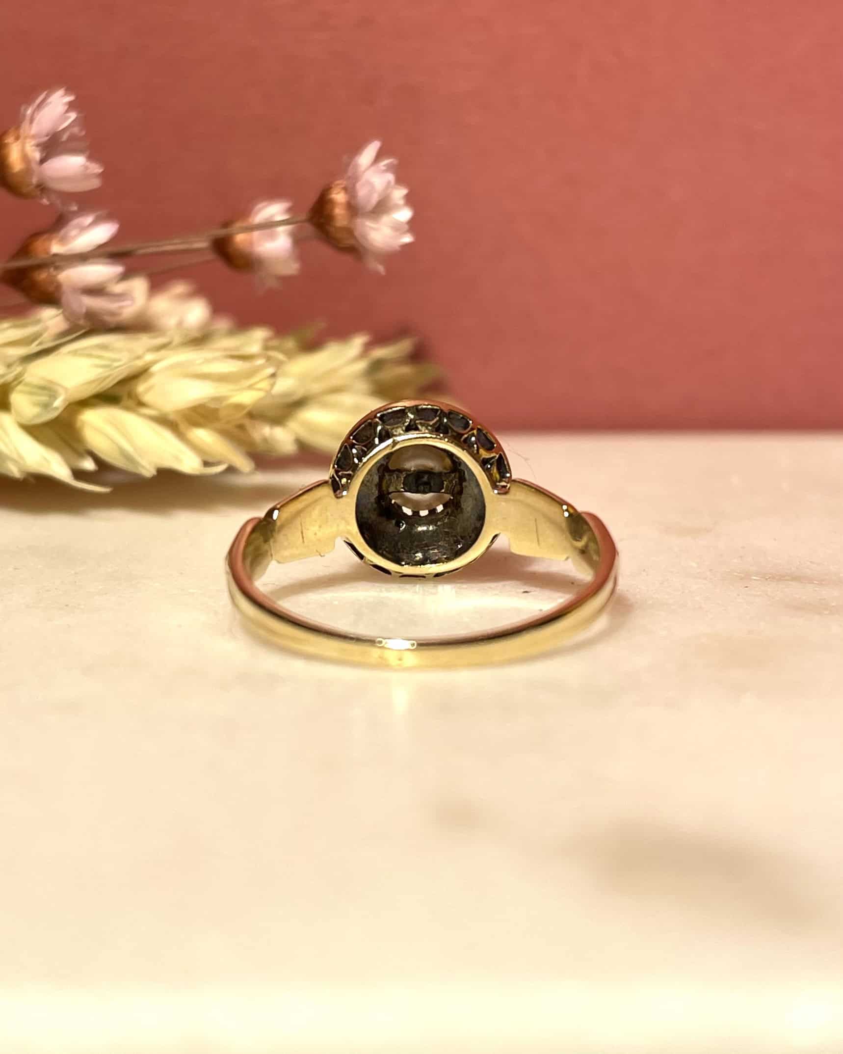 Bague Art-Déco Perle & Diamants "Lessy"